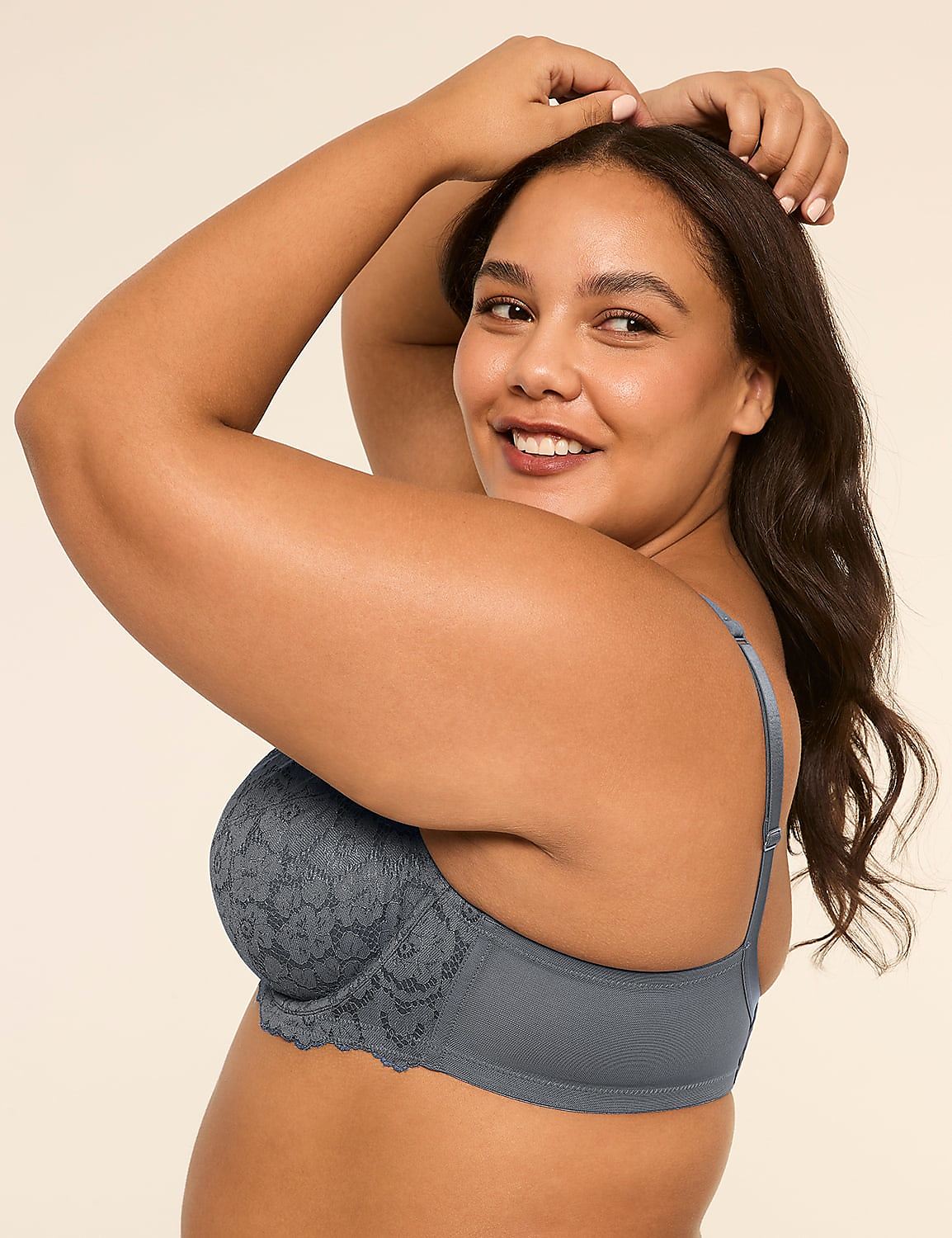 Unlined Balconette Bra with Lace Product Image 3