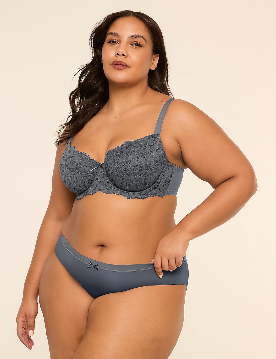 Unlined Balconette Bra with Lace Product Image 4