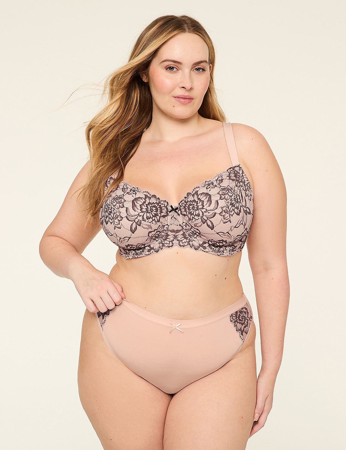 Unlined Balconette Bra with Lace Product Image 4