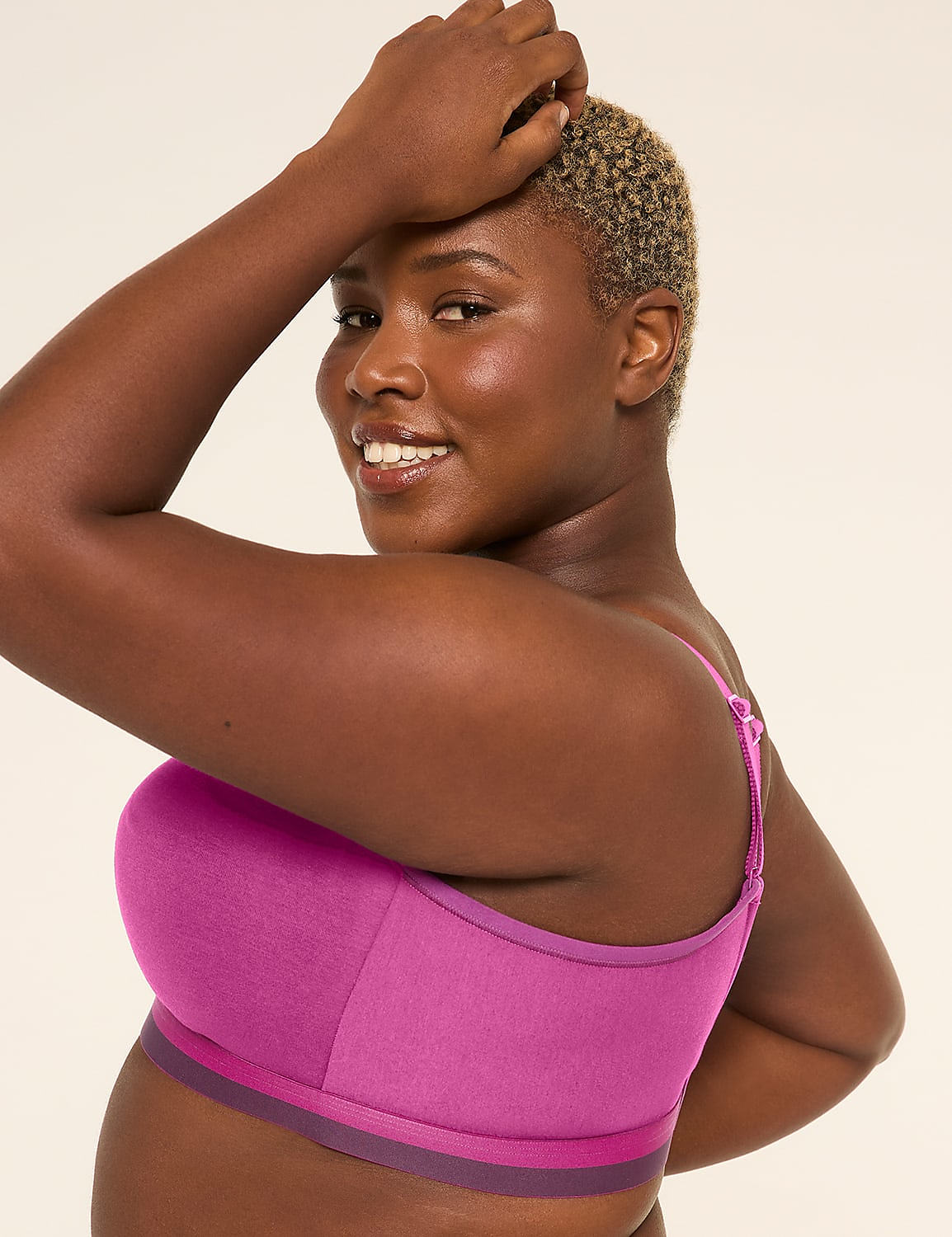 Cotton Scoop-Neck Lightly Lined No-Wire Bra Product Image 3