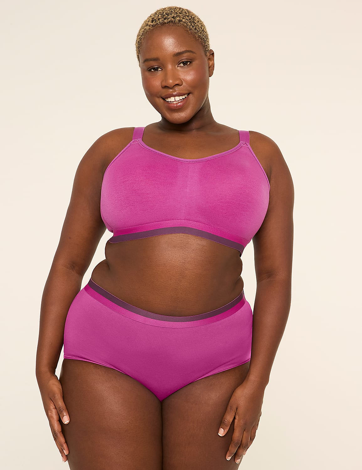 Cotton Scoop-Neck Lightly Lined No-Wire Bra Product Image 4