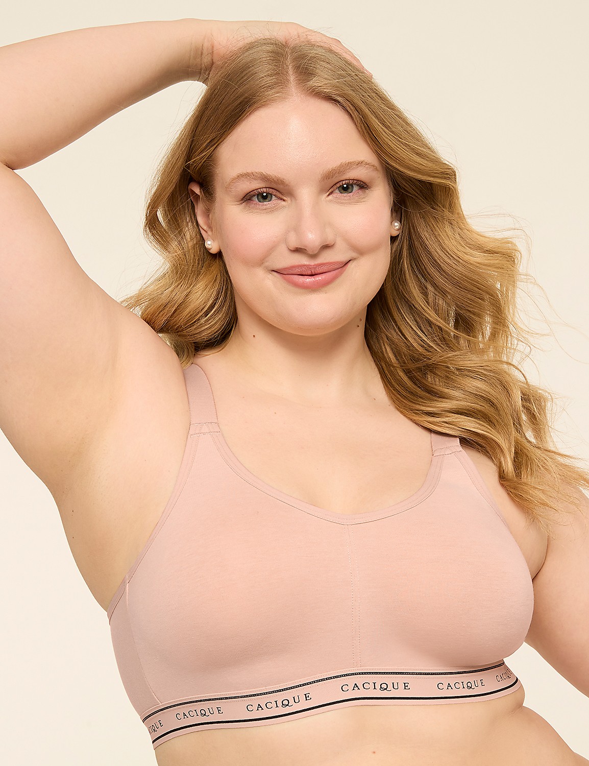 Cotton Scoop-Neck Unlined No-Wire Bra Product Image 1