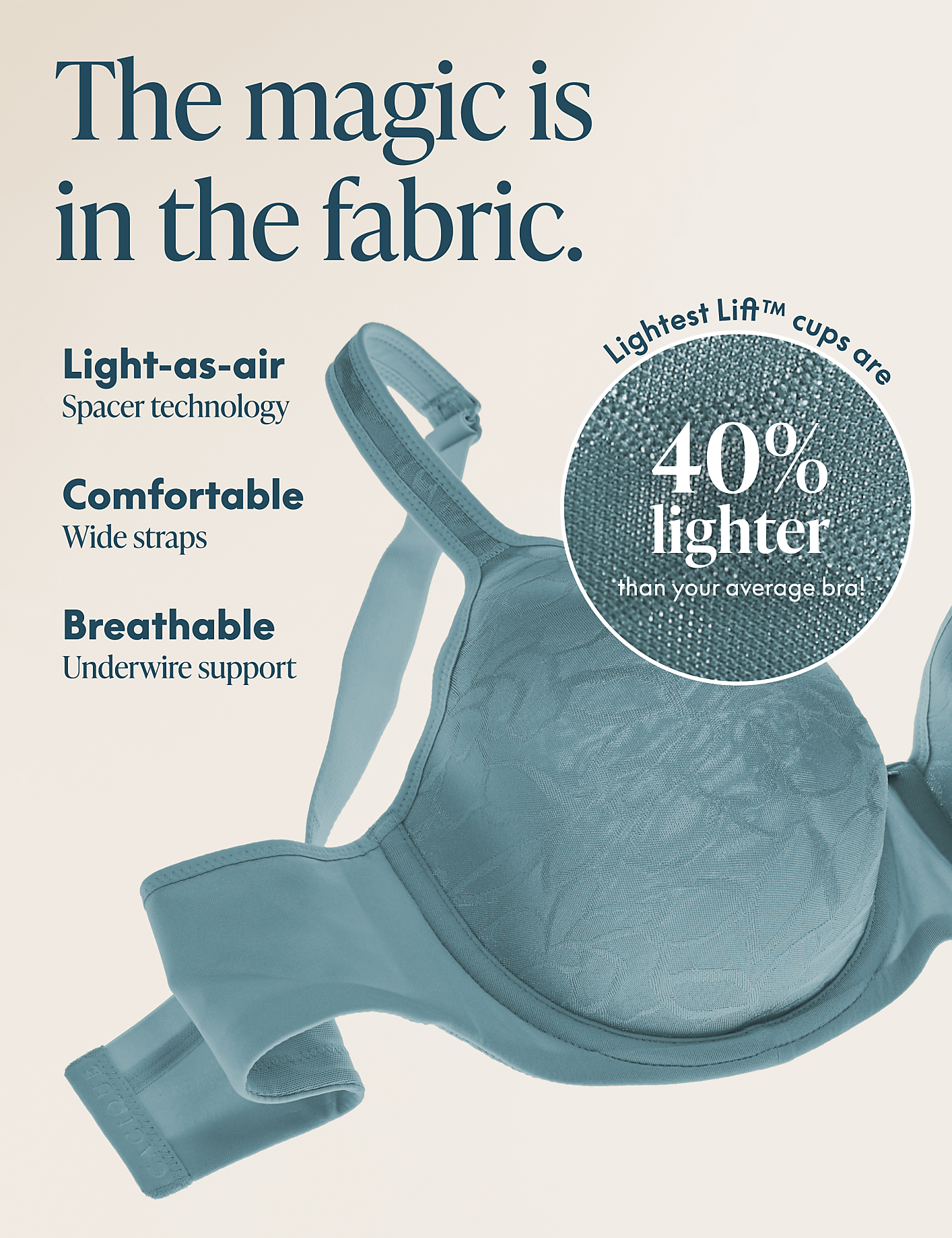Lightest Lift&trade; Lightly Lined Balconette Bra Product Image 7