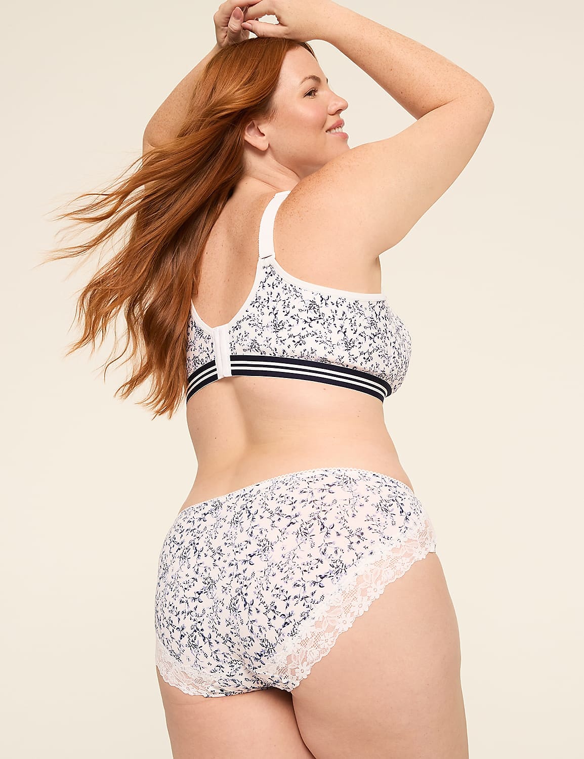 Cotton Hipster Panty with Lace-Trimmed Back Product Image 2