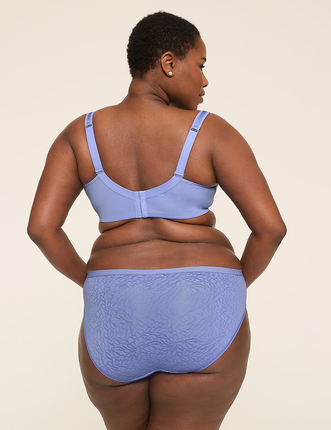 No-Show Hipster Panty With Textured Lace Product Image 2
