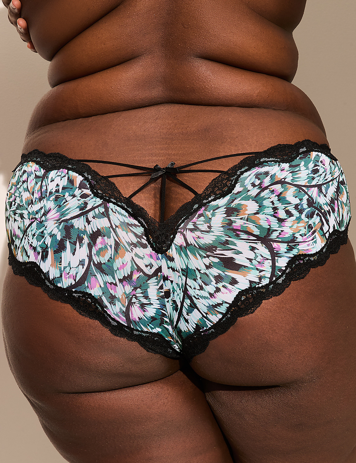 Strappy-Back Lace Cheeky Panty Product Image 2