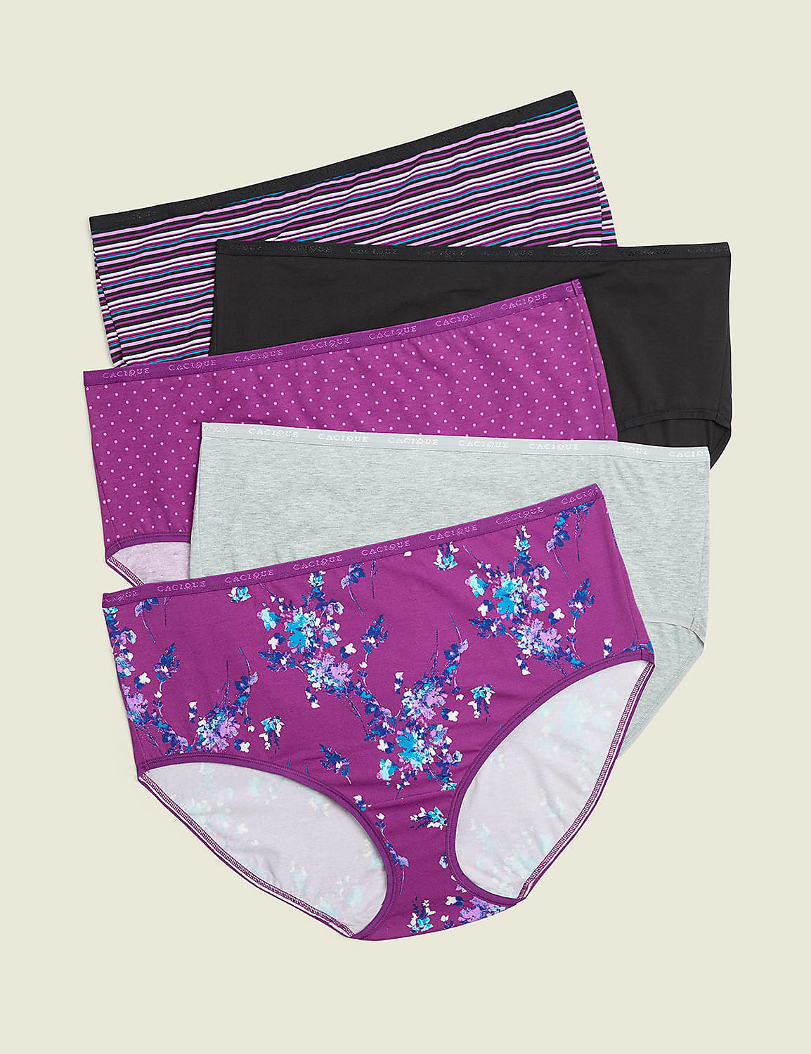 Cotton High-Leg Brief Panty - 5-Pack Product Image 1
