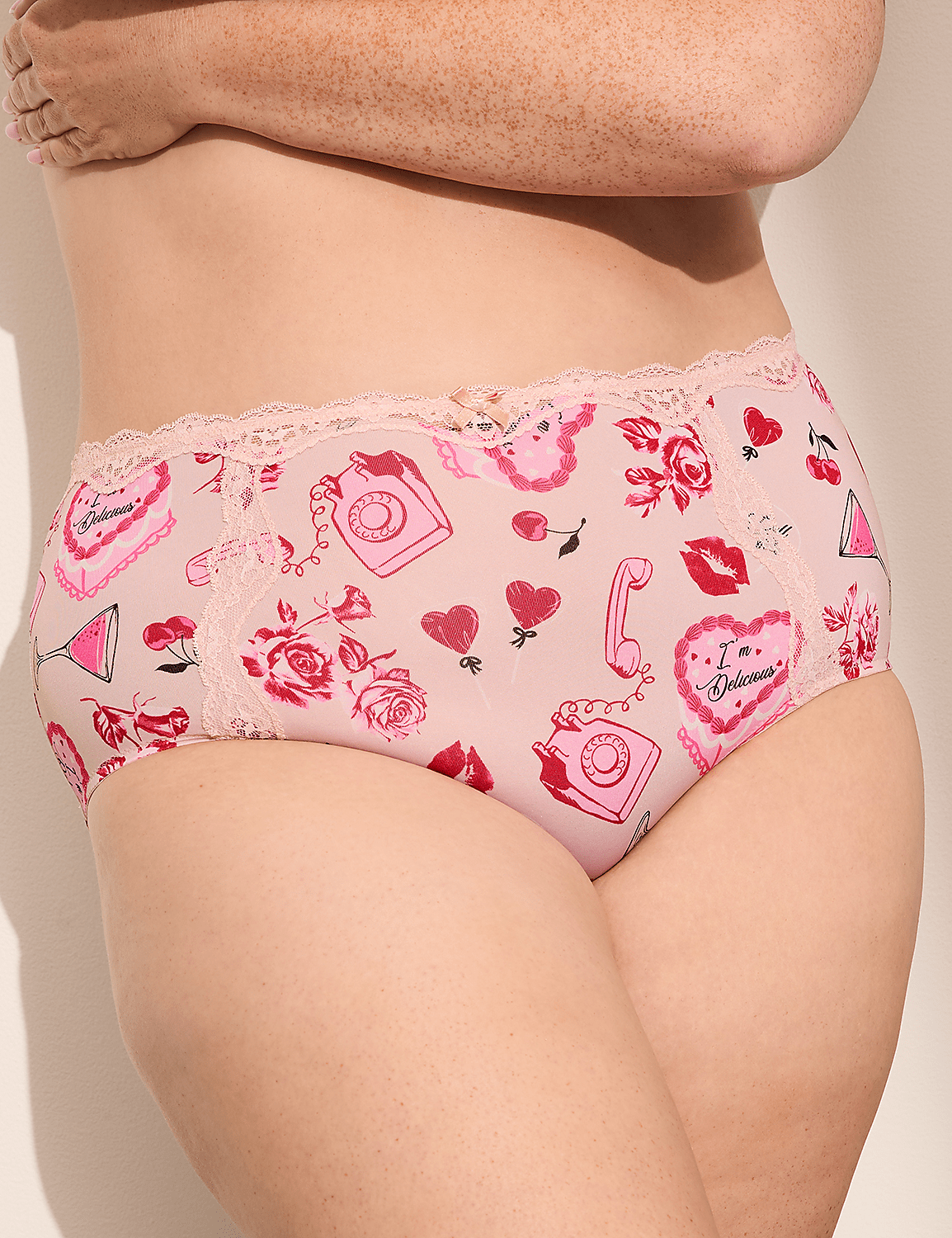 Lace-Trim Full Brief Panty Product Image 1