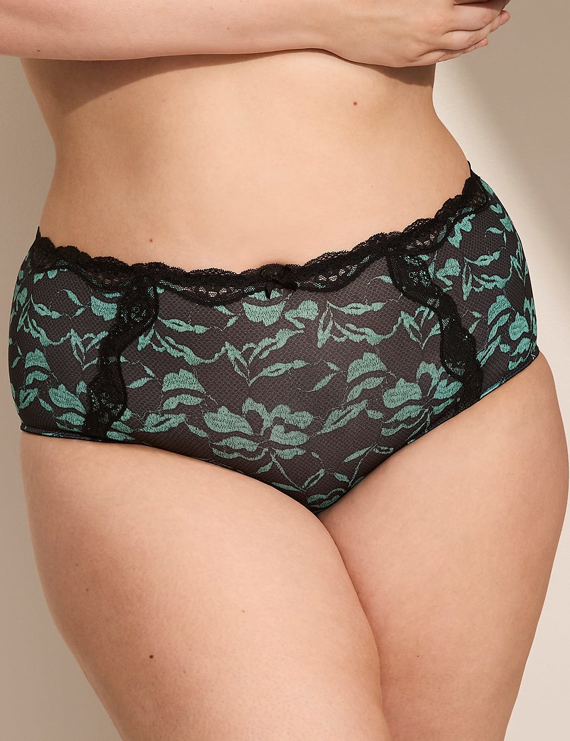 Lace-Trim Full Brief Panty Product Image 1