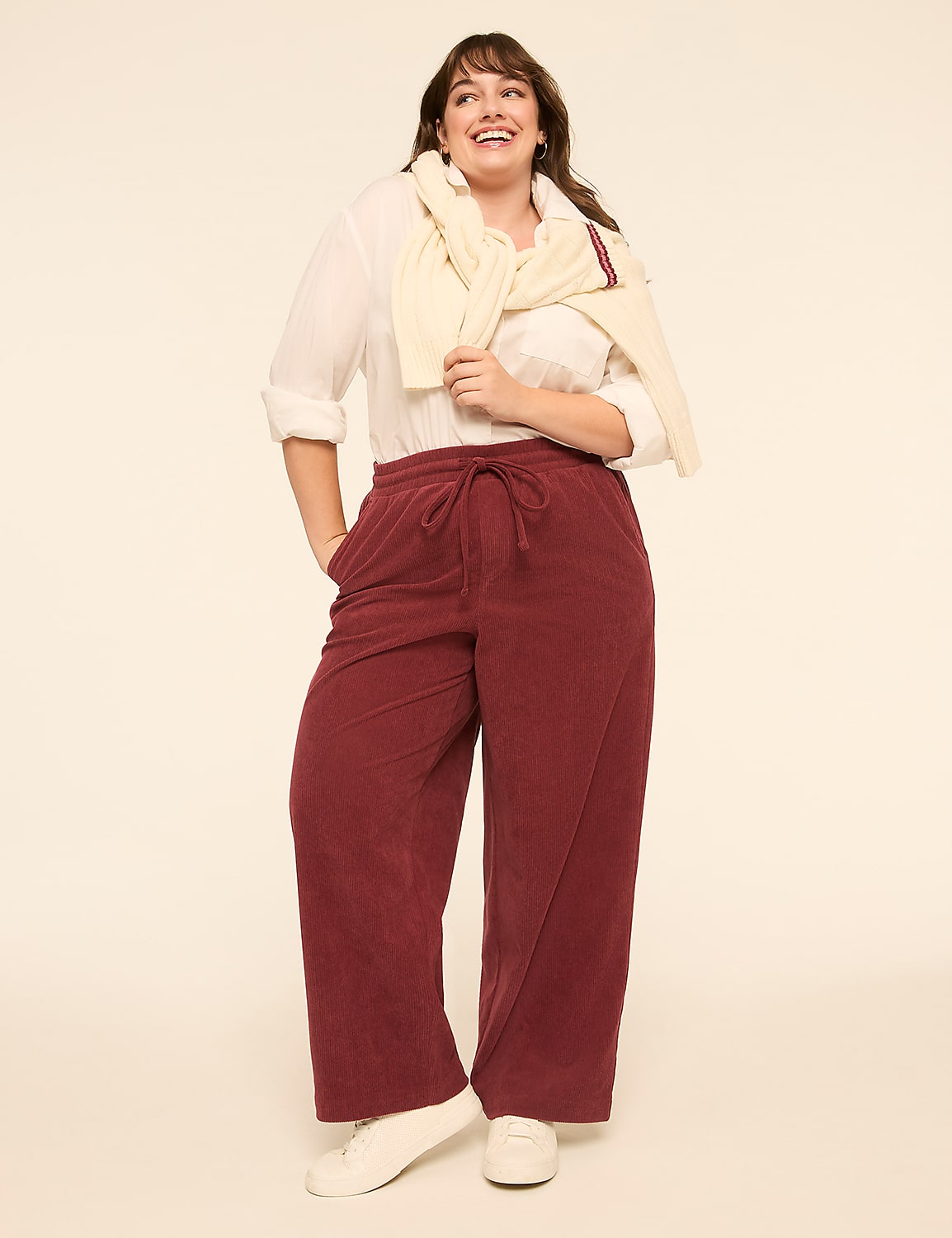 Corduroy Pull-On Relaxed Straight Leg Pant - thumbnail 6
