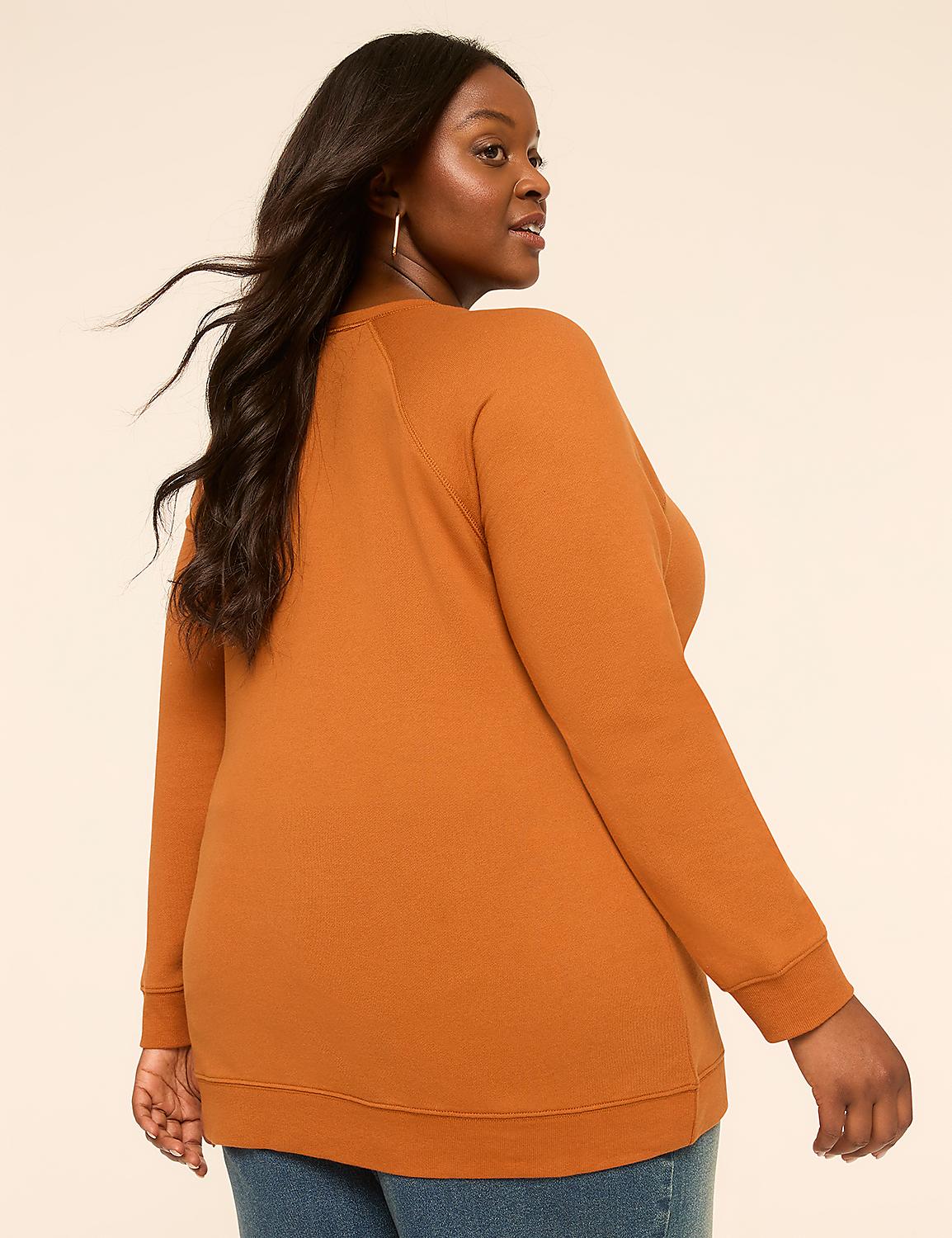A woman in a rust-colored sweatshirt is shown from the back, with her hair flowing to the side against a plain, light-colored background. Product Image 2