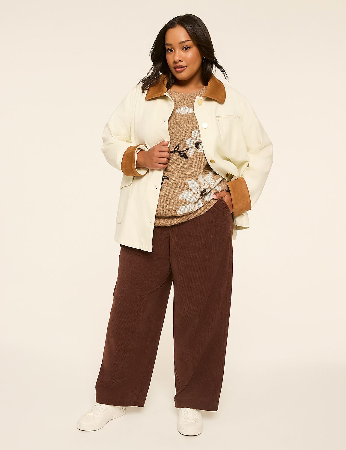 Corduroy Pull-On Relaxed Straight Leg Pant - thumbnail 3