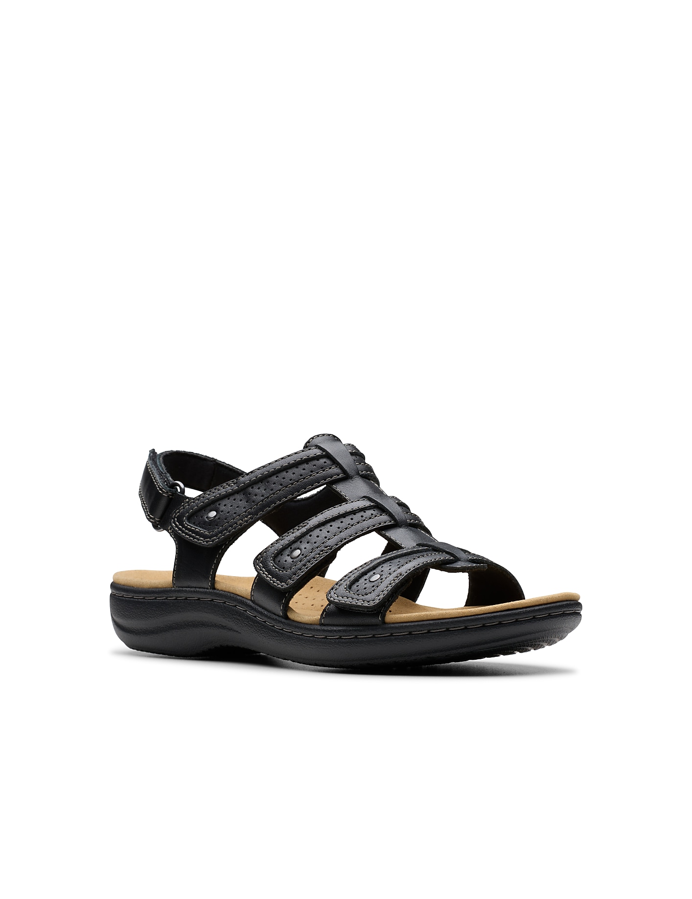 Clarks Laurieann Ivy Black Leather Sandal Product Image 7