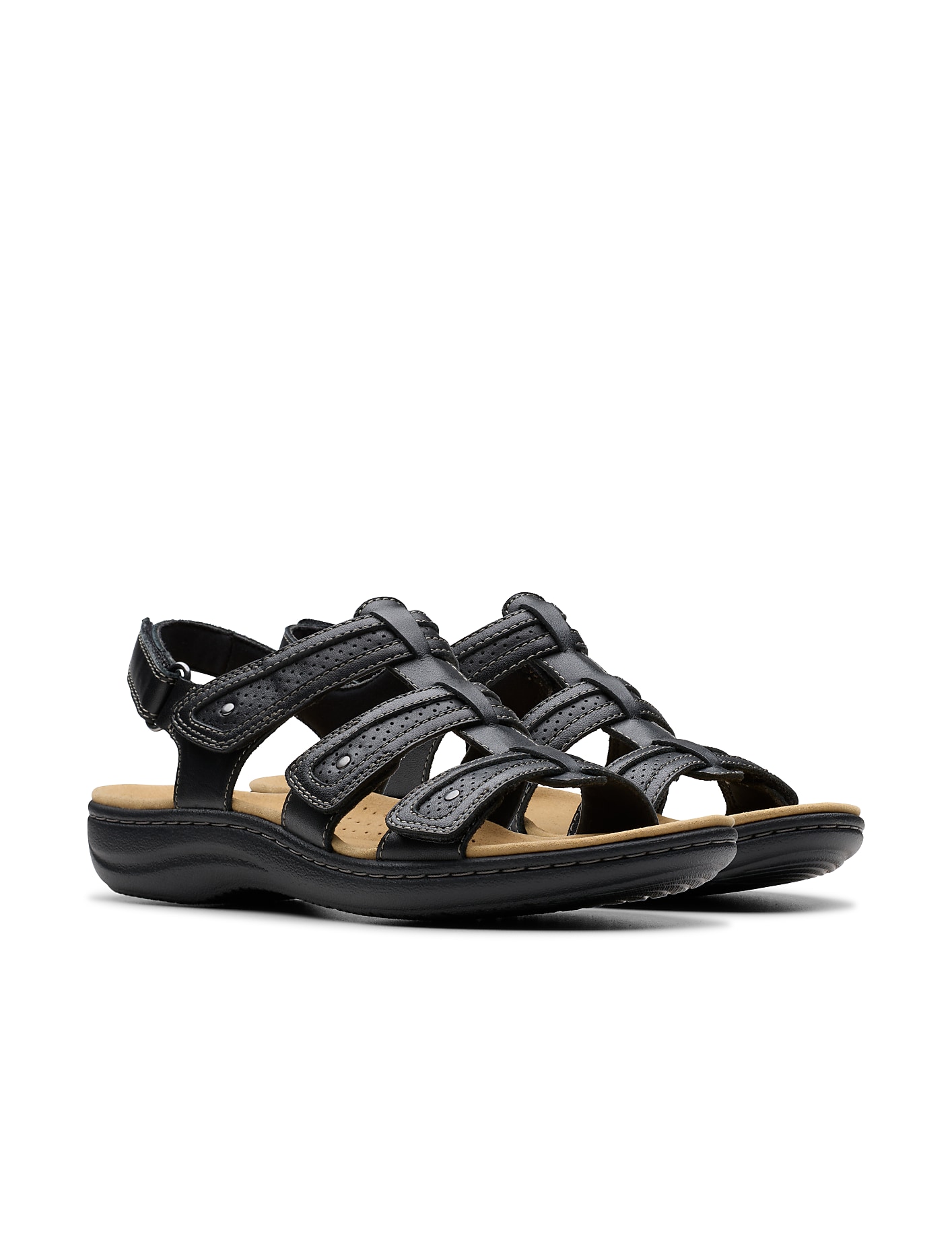 Clarks Laurieann Ivy Black Leather Sandal Product Image 4