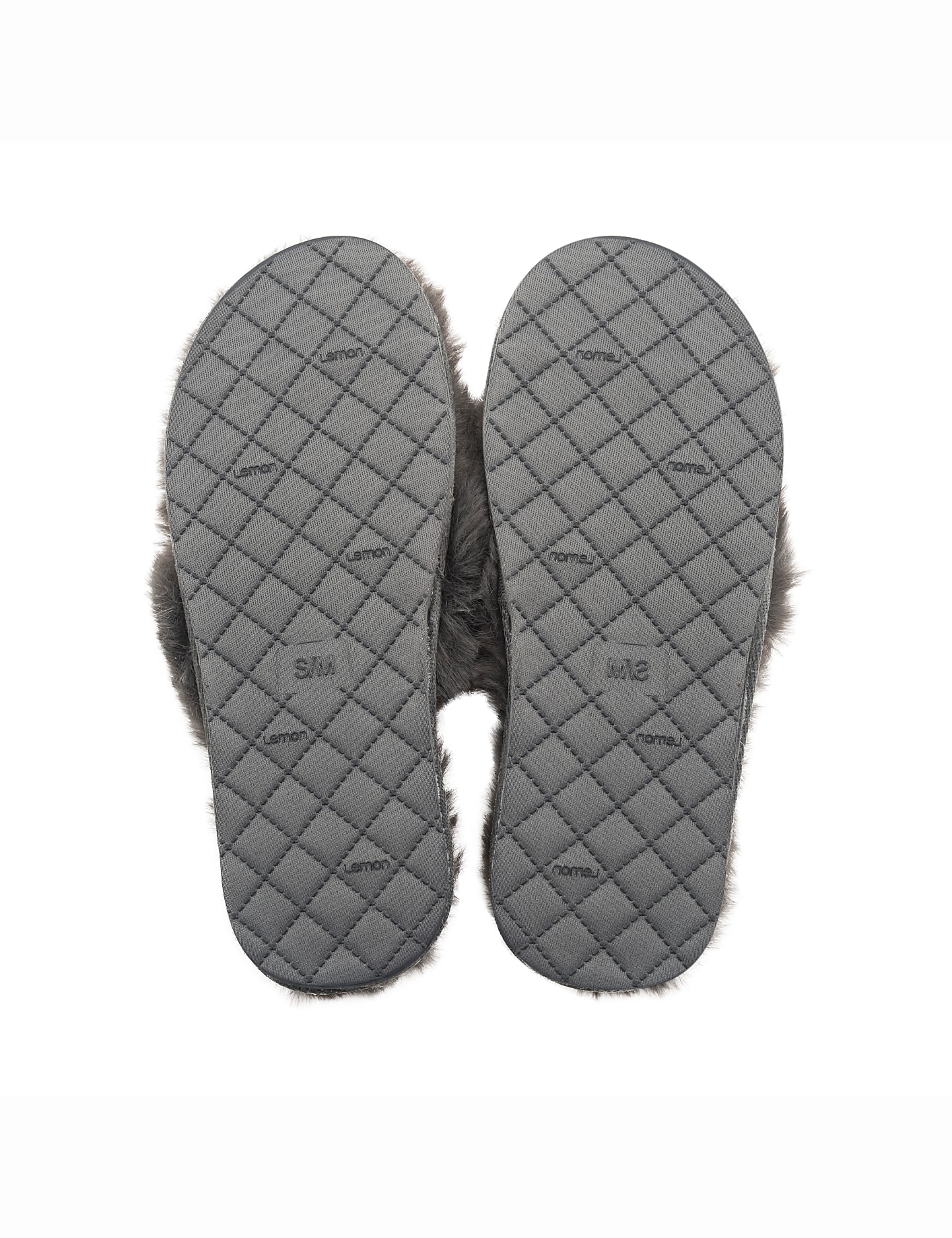 Lemon Waterfront Solid Faux-Fur Flip Flop Slipper Product Image 4