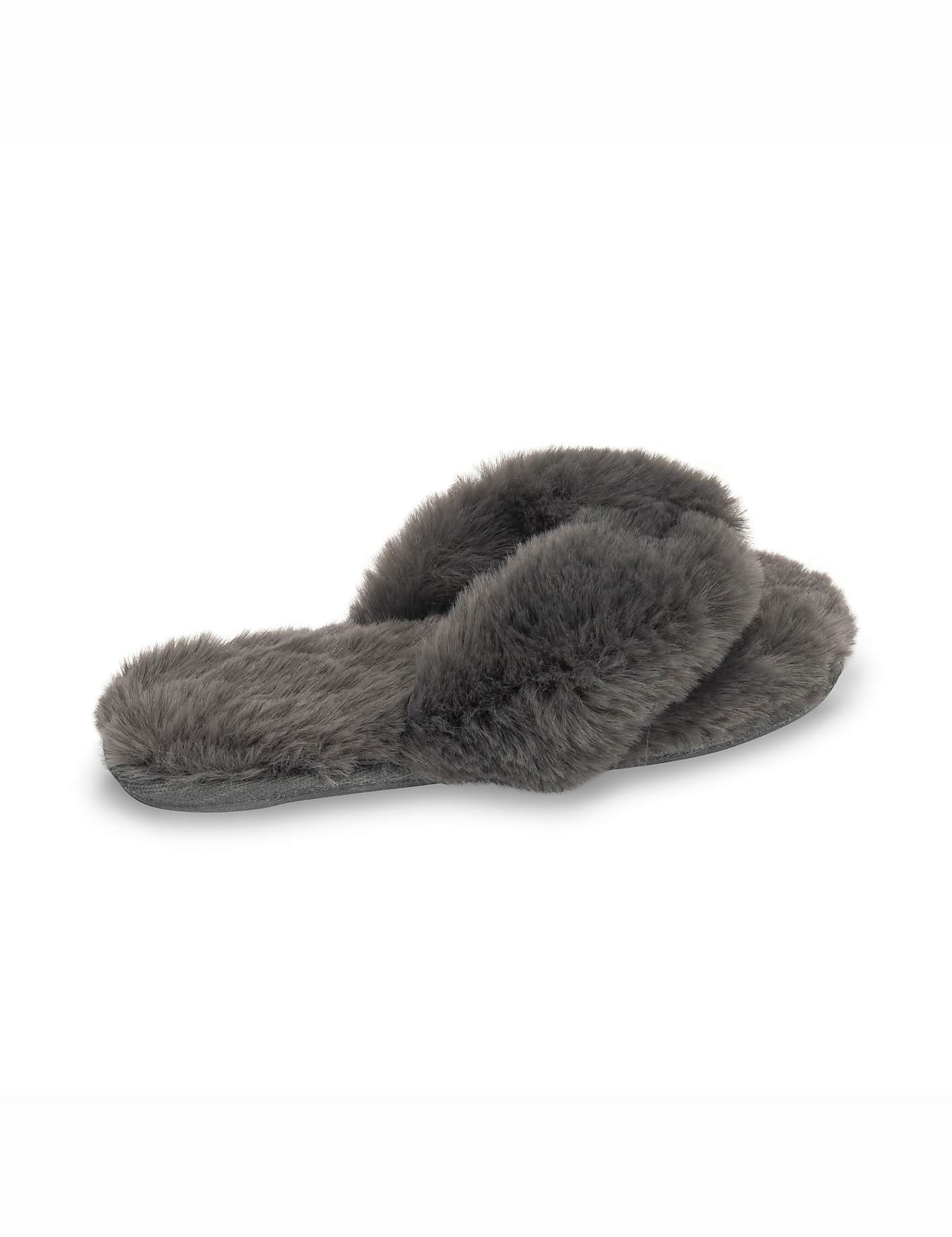 Lemon Waterfront Solid Faux-Fur Flip Flop Slipper Product Image 6