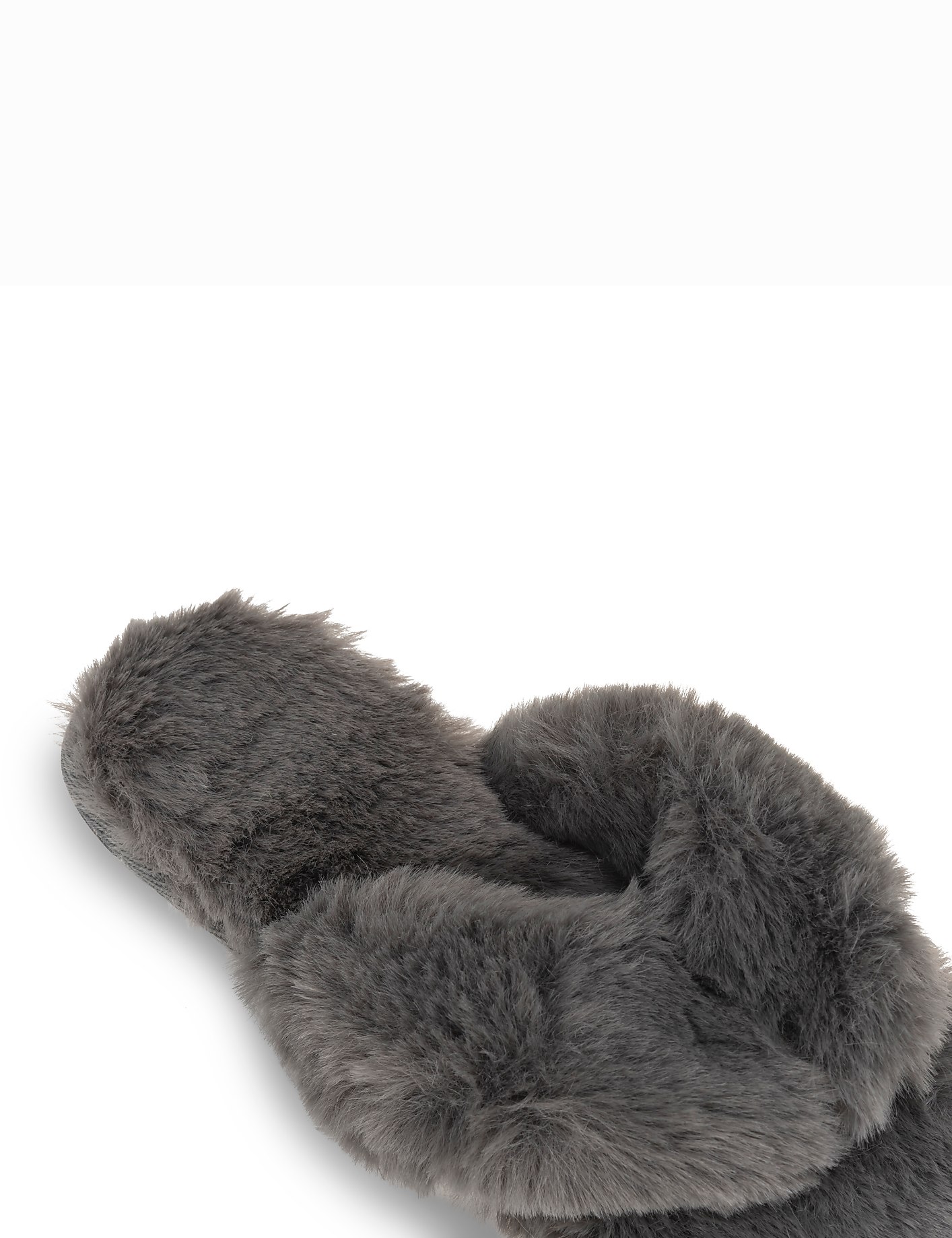Lemon Waterfront Solid Faux-Fur Flip Flop Slipper Product Image 5
