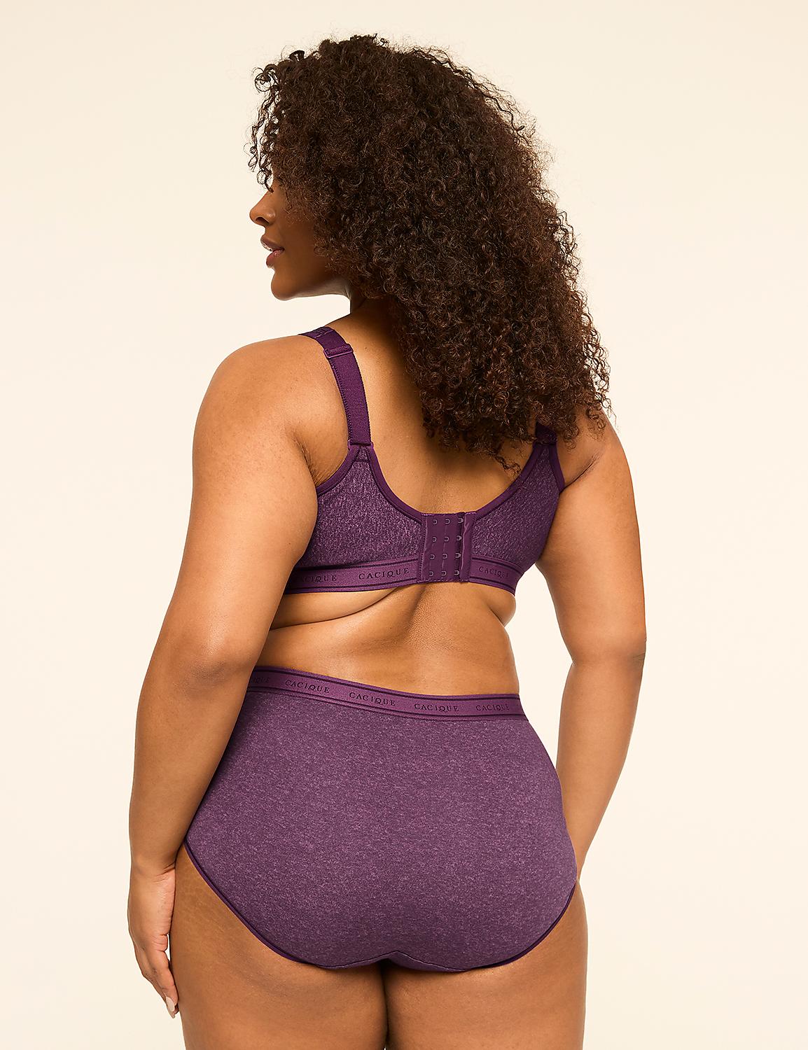 A woman in a purple bra and underwear stands against a plain, light-colored background. Product Image 2
