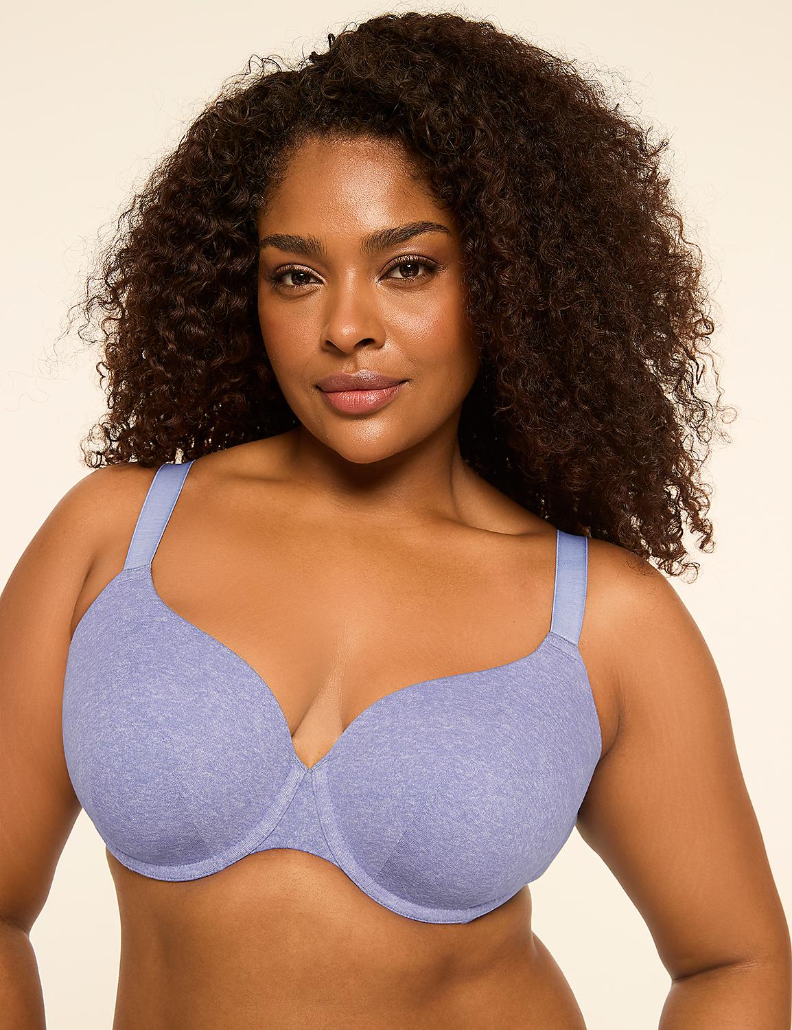 A woman with curly dark hair and a light blue bra is centered against a plain, light background. Product Image 1