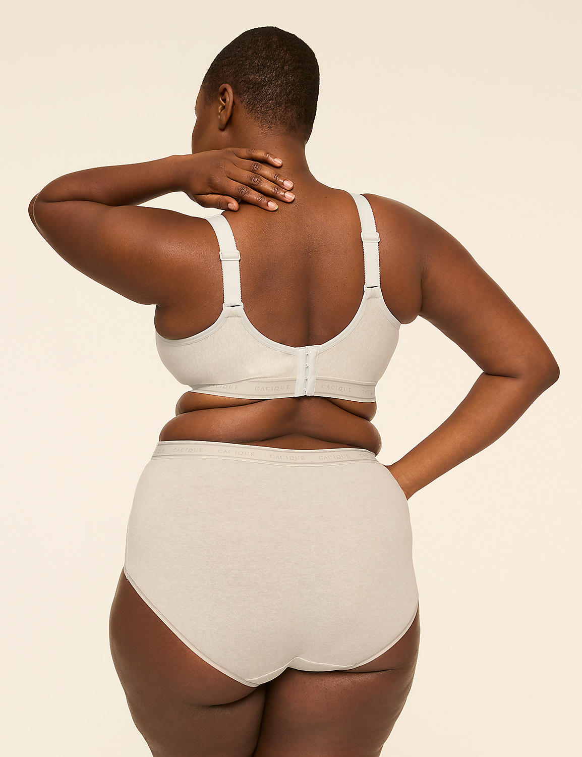 A woman in beige underwear stands with her back to the viewer against a plain, light-colored background. Product Image 2