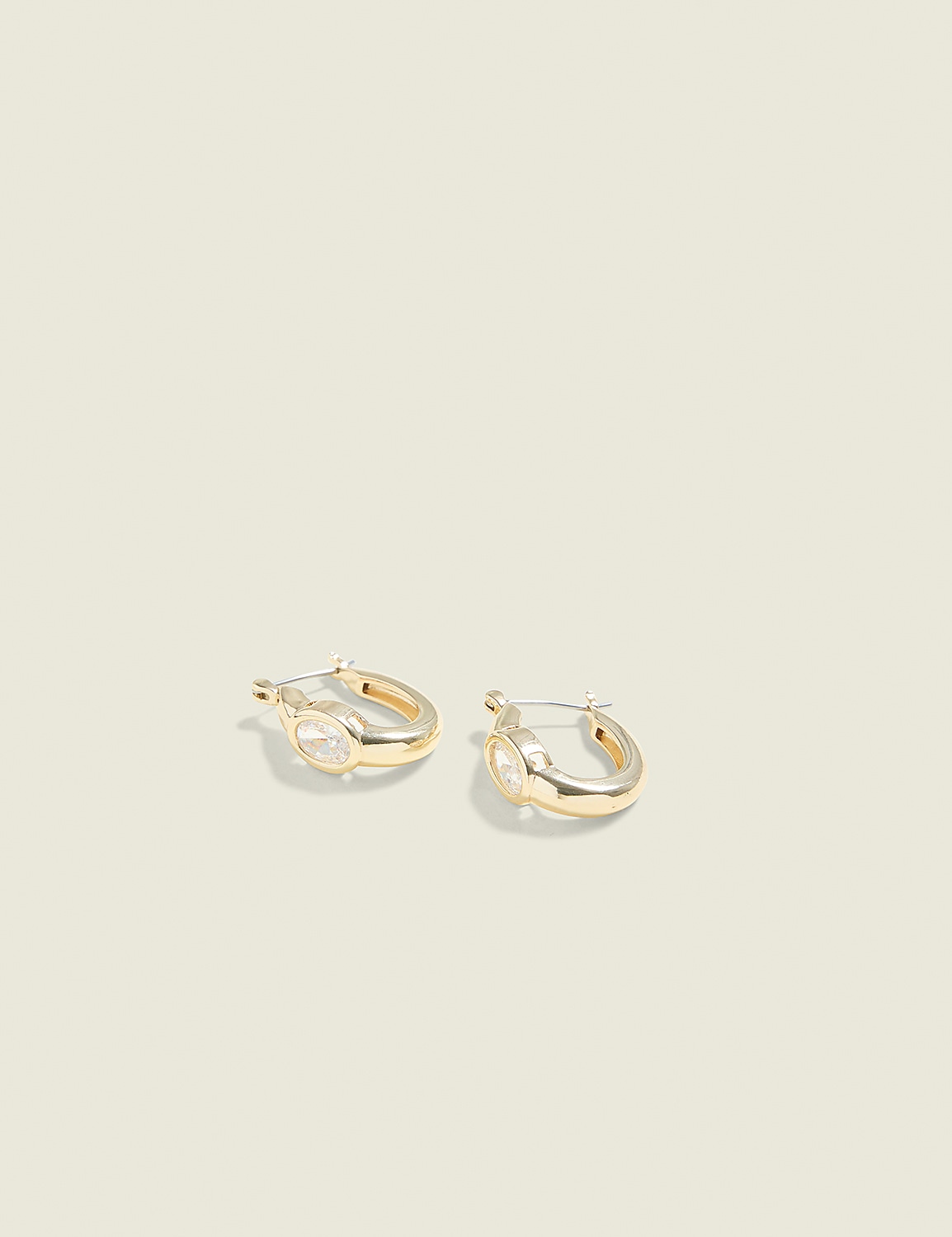Goldtone Huggie Hoop Earrings