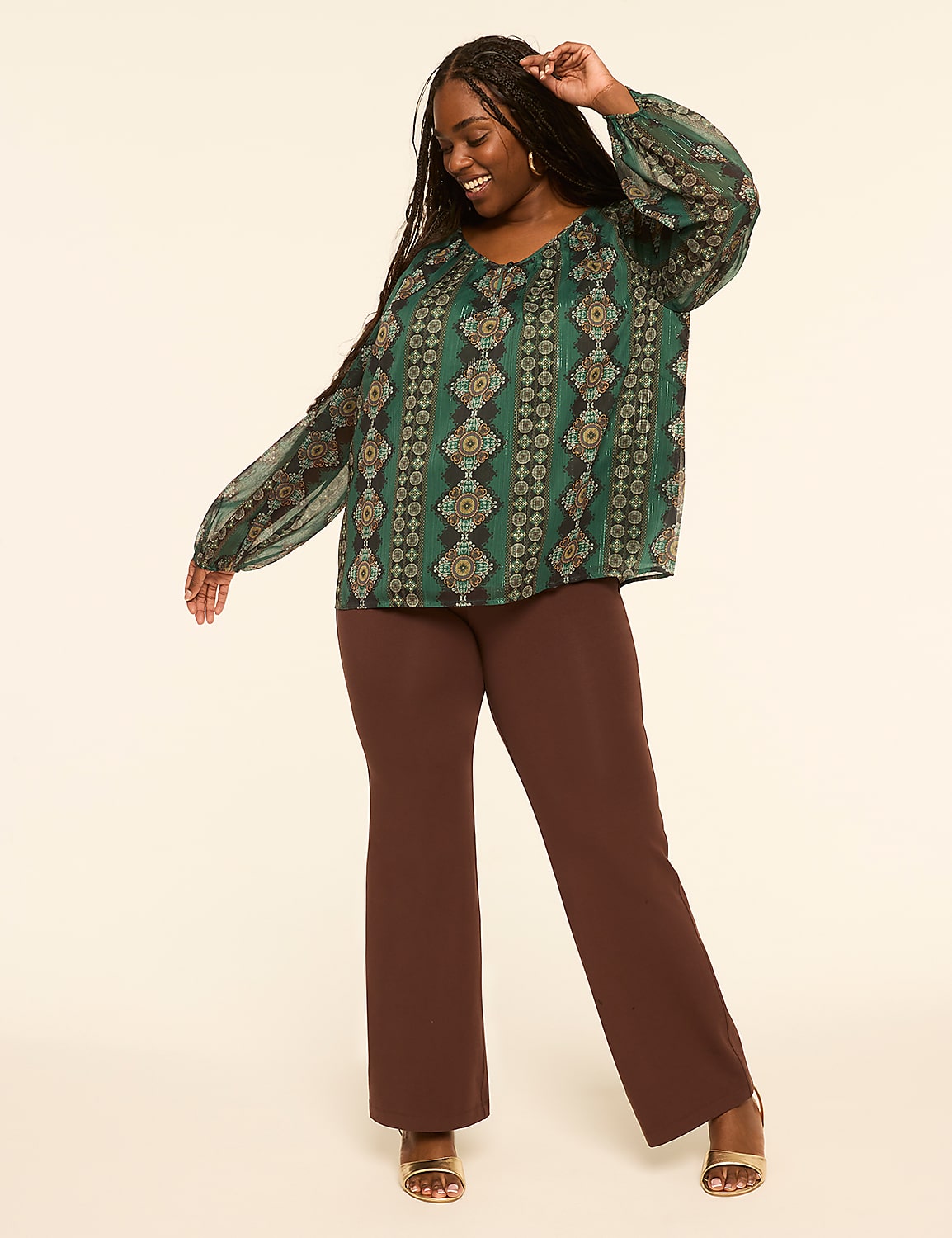 Knit Pull-On High-Rise Boot Pant - thumbnail 9