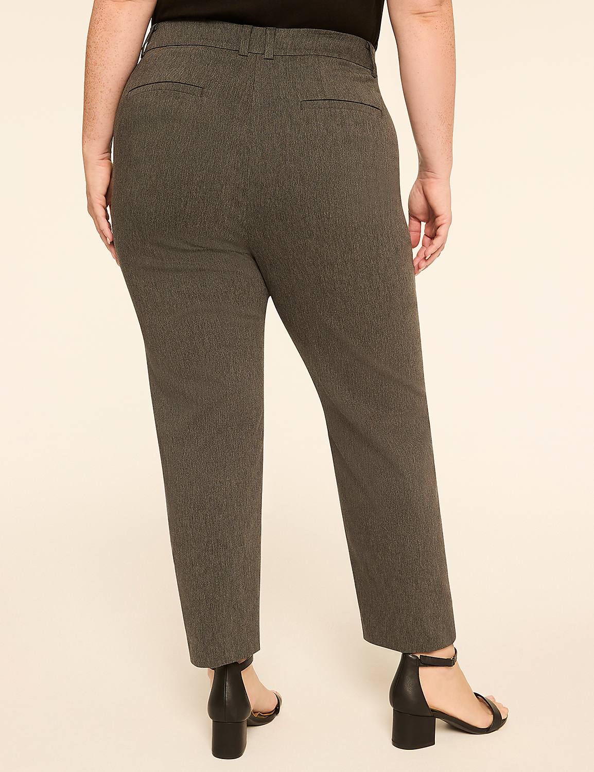 A person wearing patterned gray pants and black heels stands against a plain, light-colored background. Product Image 2