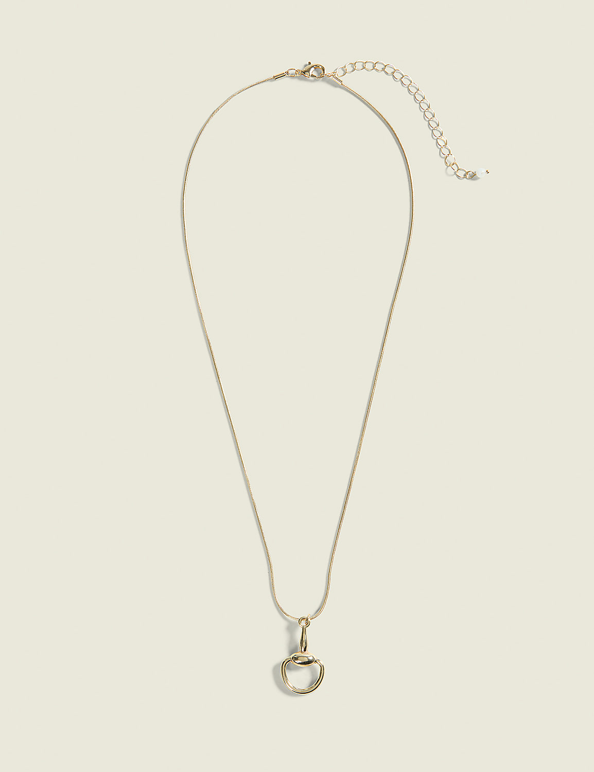 Goldtone Knocker Pendant Necklace