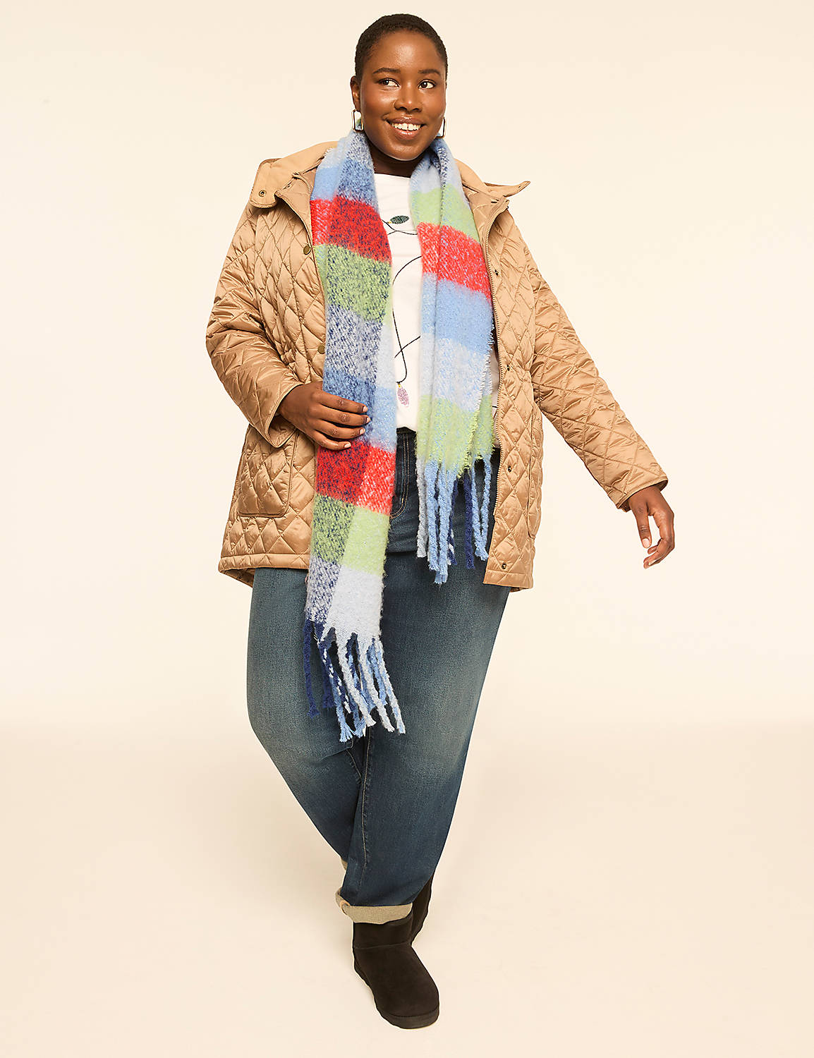 Quilted High-Low Puffer Coat - thumbnail 3