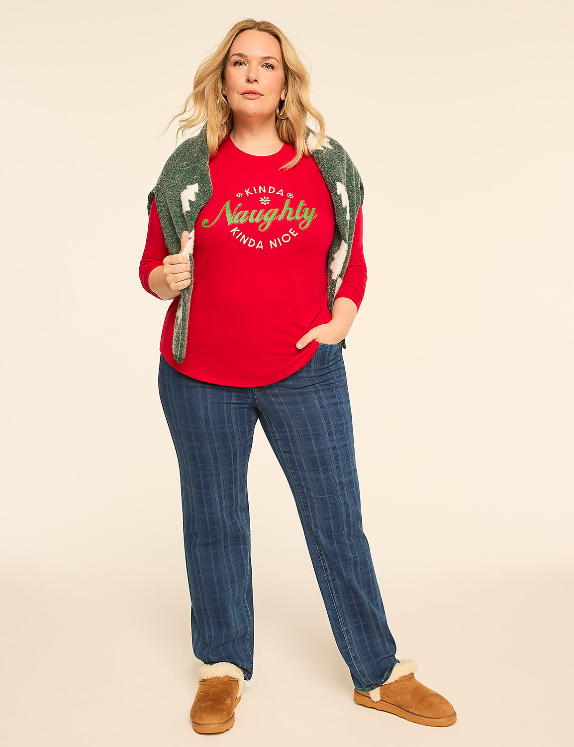 EveryWear Glitter Kinda Naughty Graphic Tee - thumbnail 3