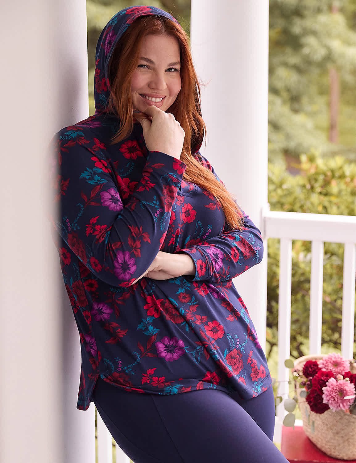 LIVI Soft Long-Sleeve V-Neck Hoodie Product Image 1