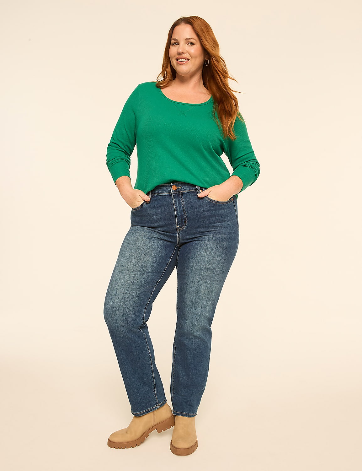 Waffle Knit Long-Sleeve Top - thumbnail 6