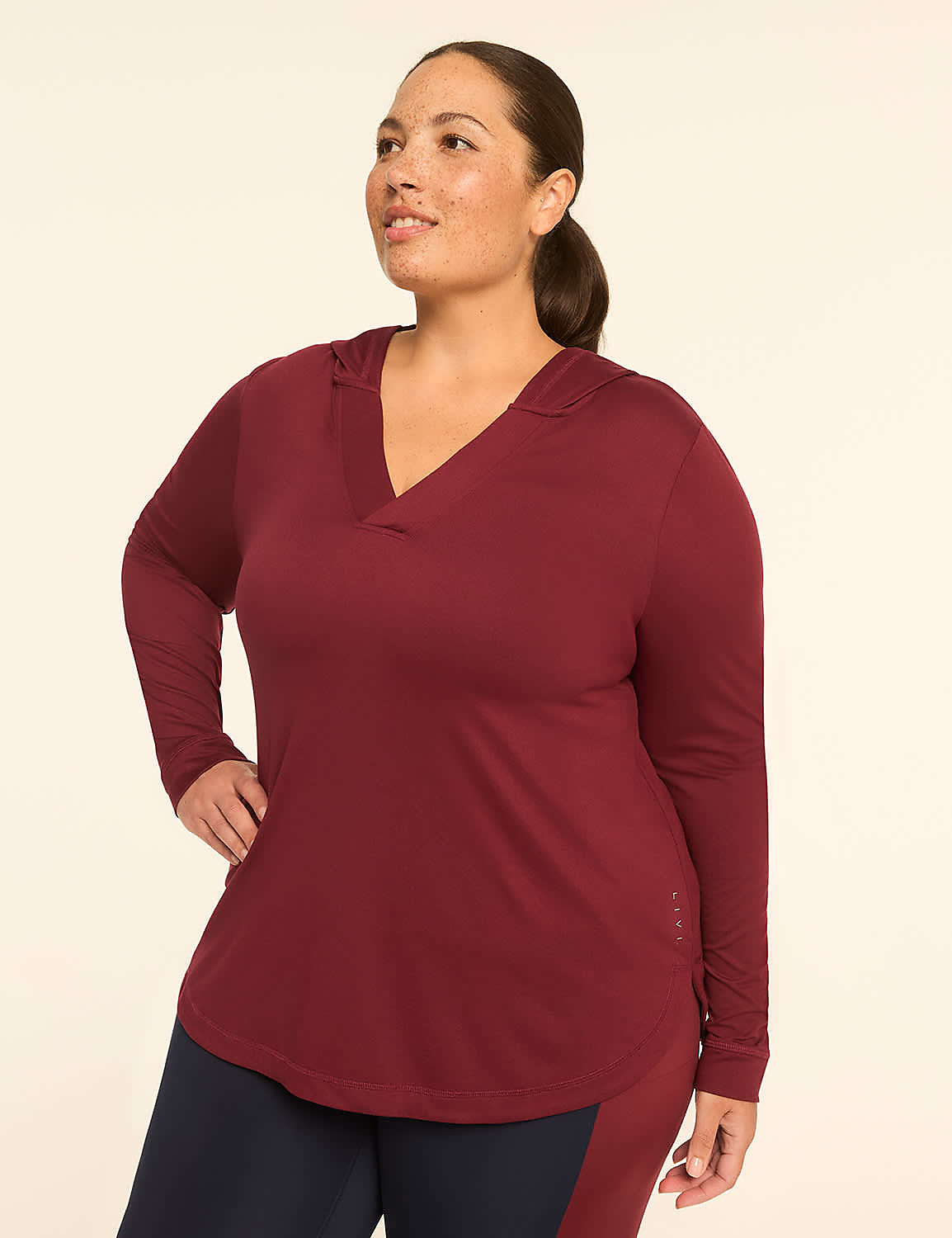LIVI Soft Long-Sleeve V-Neck Hoodie Product Image 1