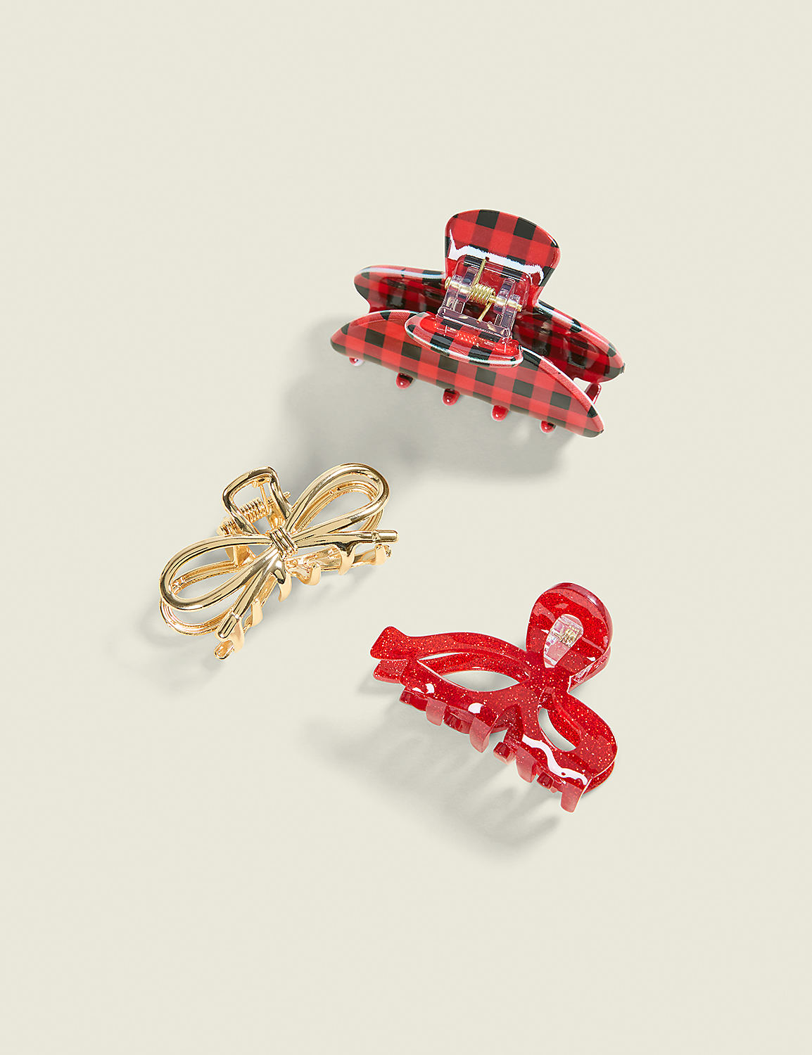 Mini Holiday Claw Clip 3-Pack
