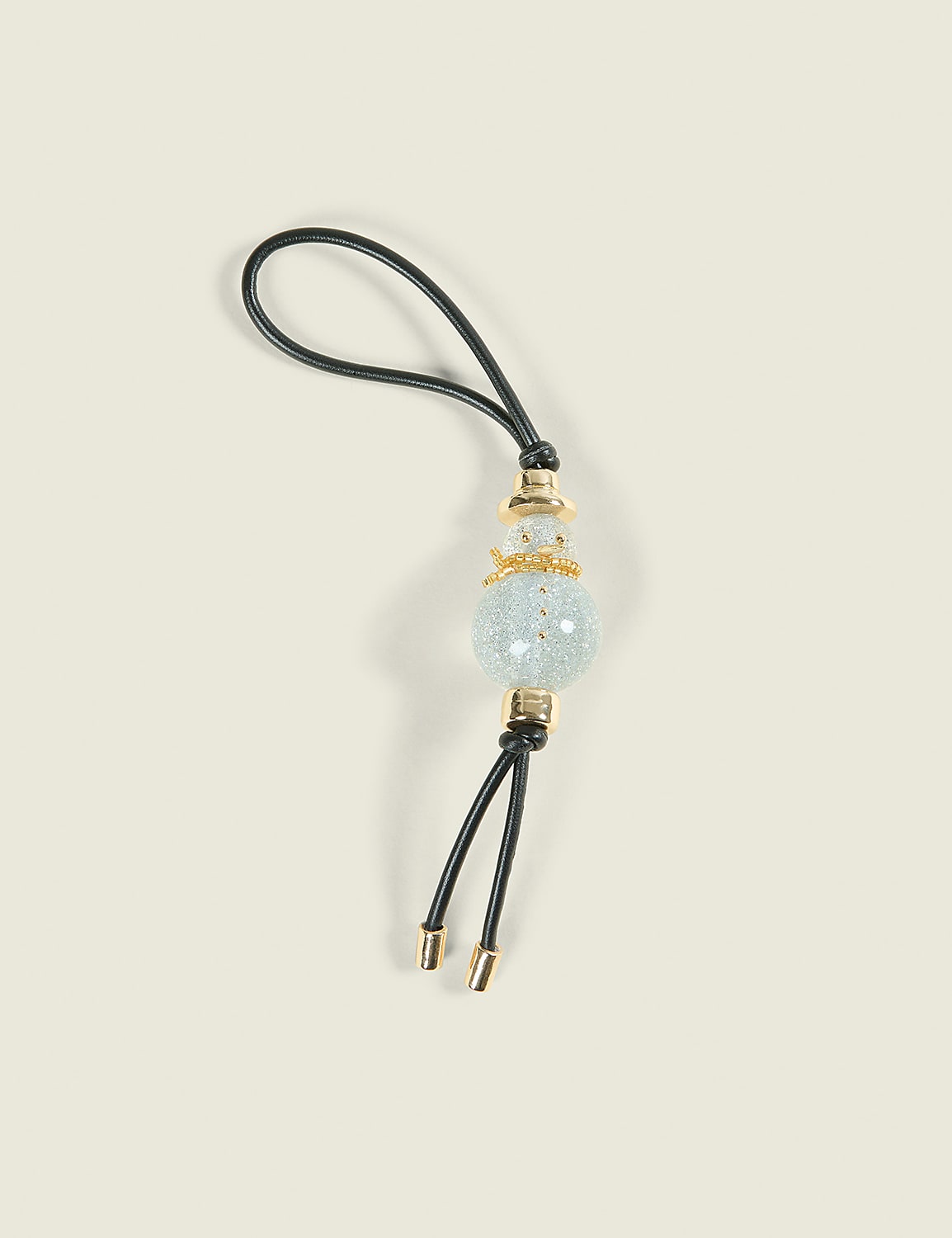 Glitter Snowman Bag Charm