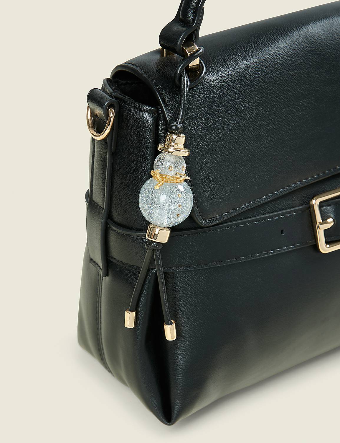 Glitter Snowman Bag Charm - thumbnail 2