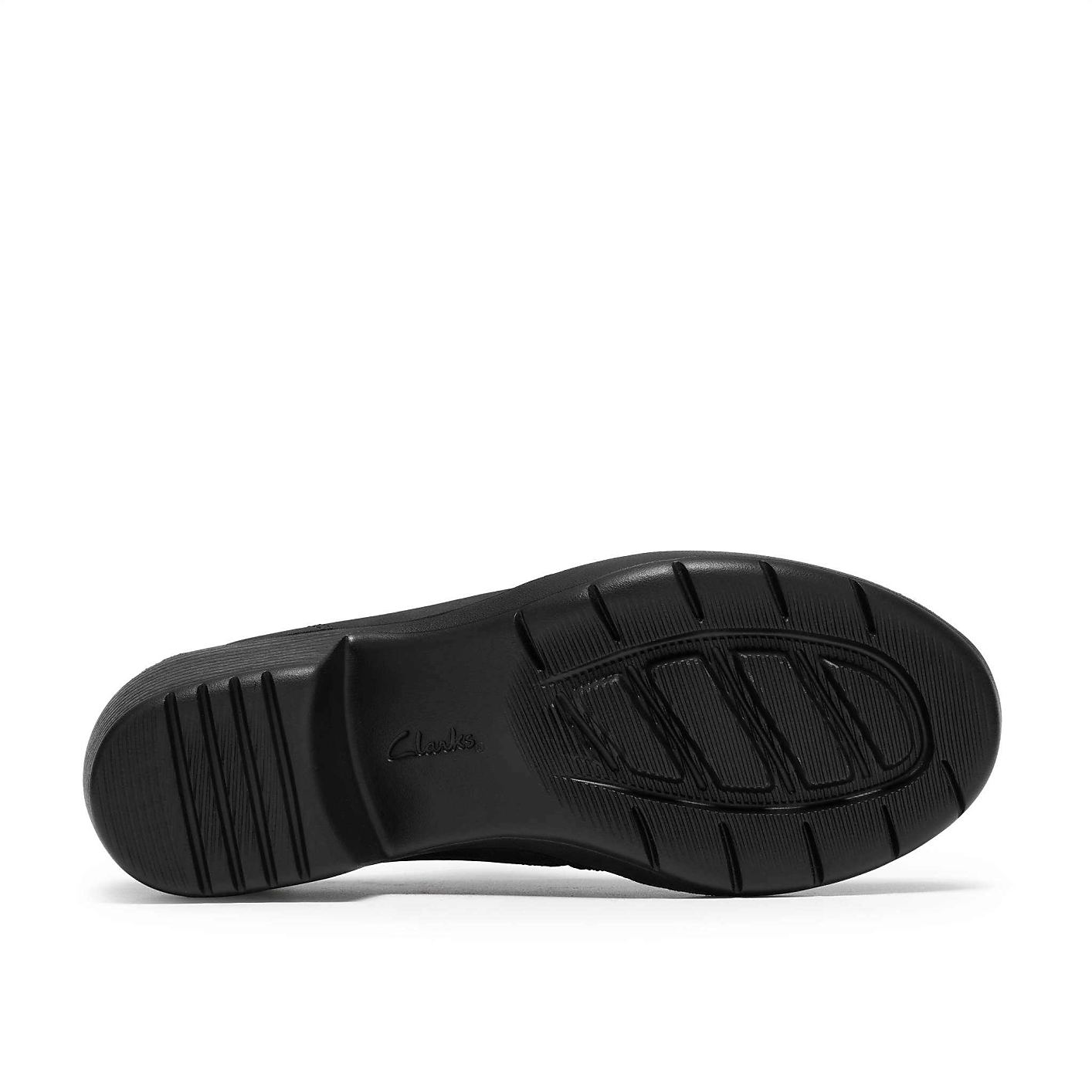 A black shoe sole with a textured grip is centered against a plain white background. Product Image 4