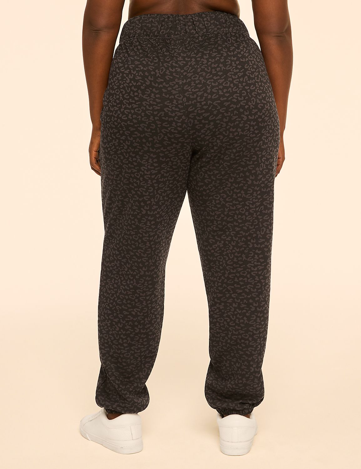 LIVI Fleece Leopard Print Jogger - thumbnail 2
