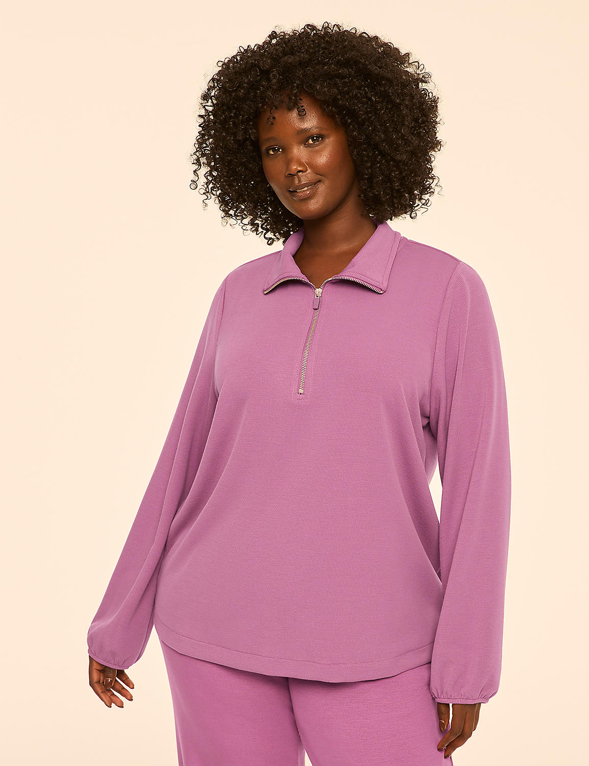 LIVI Ribbed Journey Half-Zip Sweatshirt