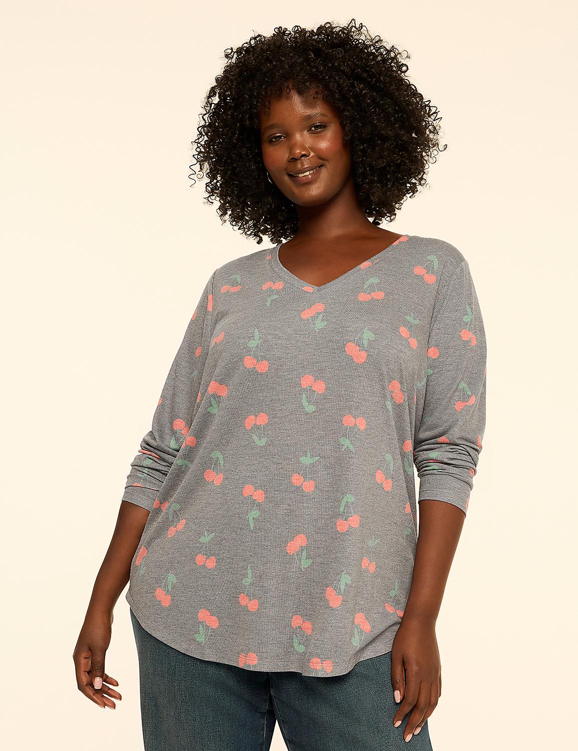 EveryWear Brushed Long-Sleeve V-Neck Tee - thumbnail 7