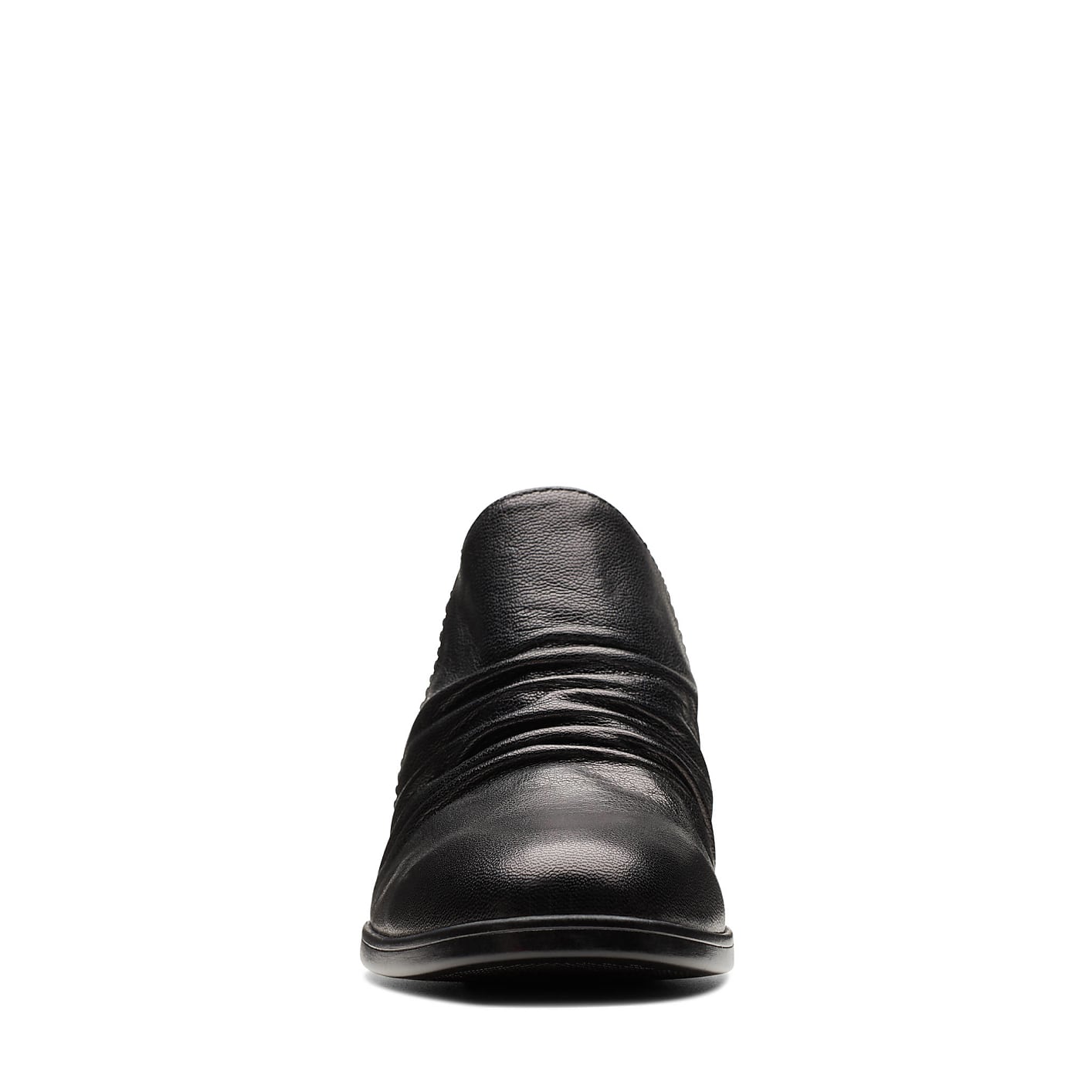 A single black leather shoe sits centered against a plain white background. Product Image 4