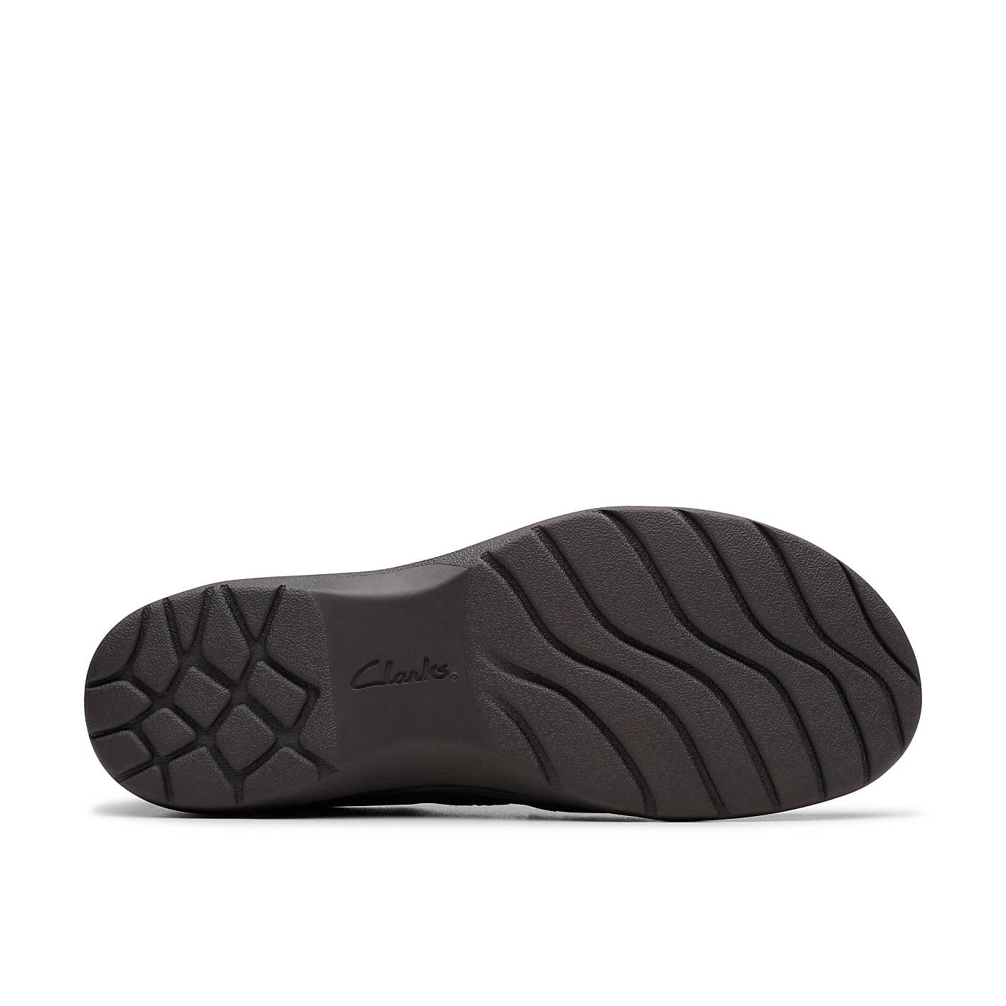 A dark brown shoe sole with a textured grip is centered against a plain white background. Product Image 4