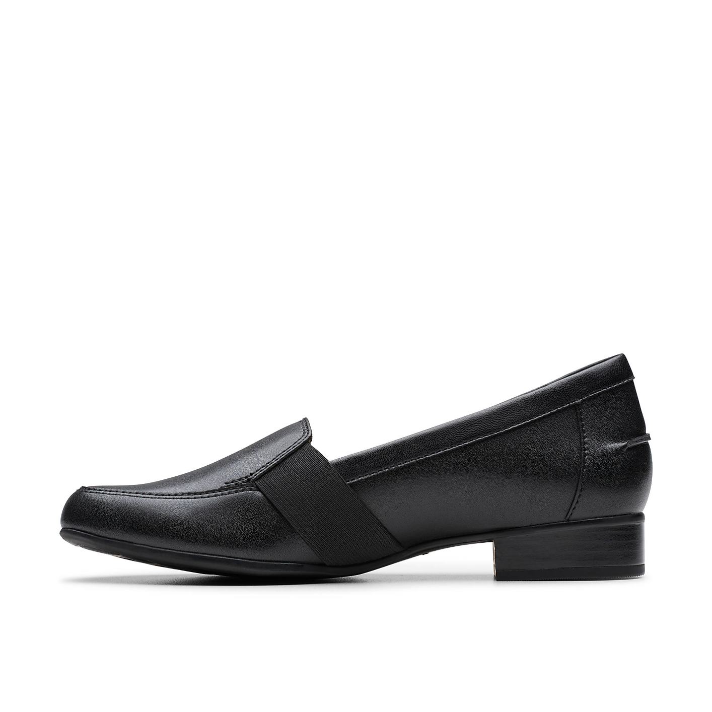 A single black leather flat shoe sits in the foreground against a plain white background. Product Image 3