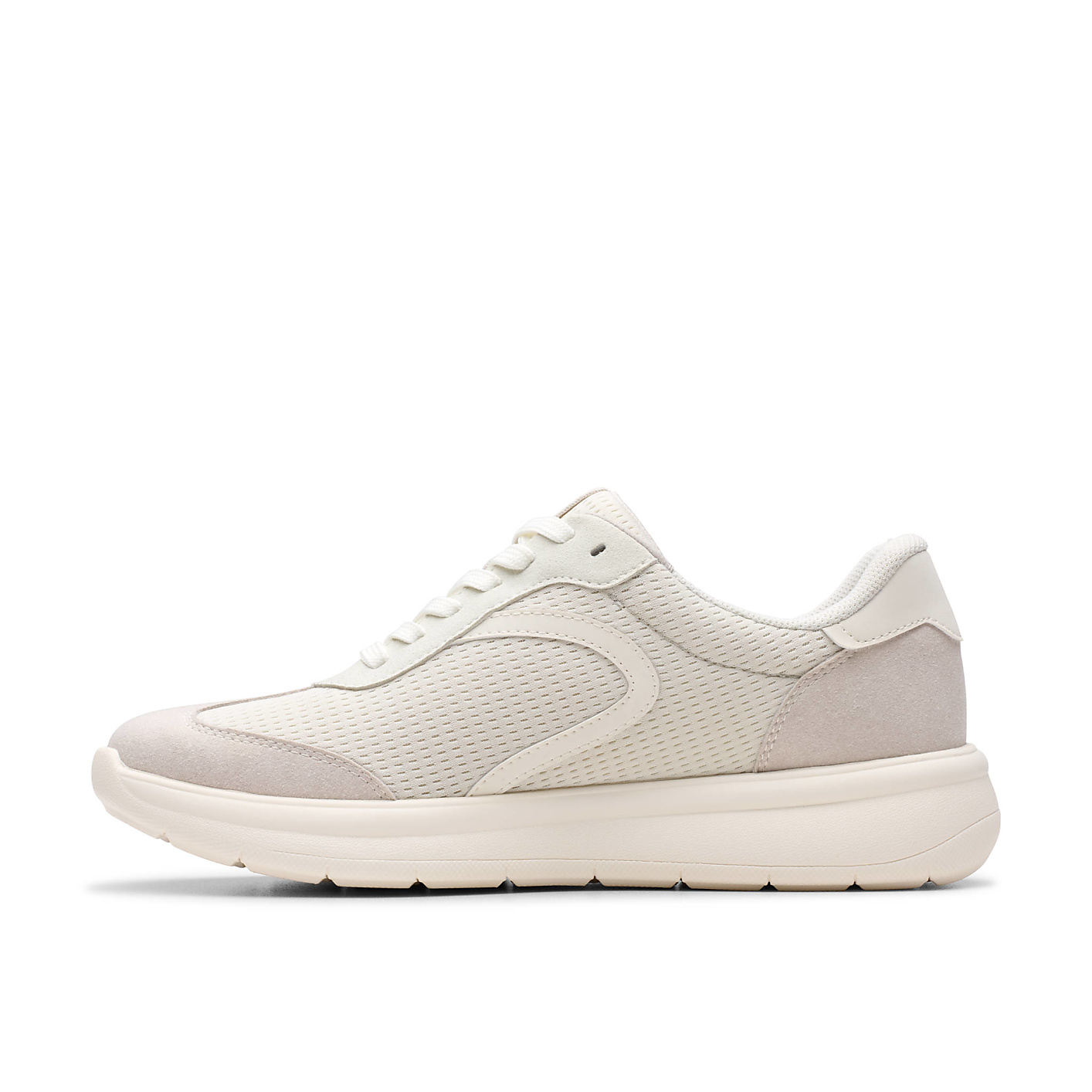 A single off-white sneaker sits in the foreground against a plain, solid white background. Product Image 3