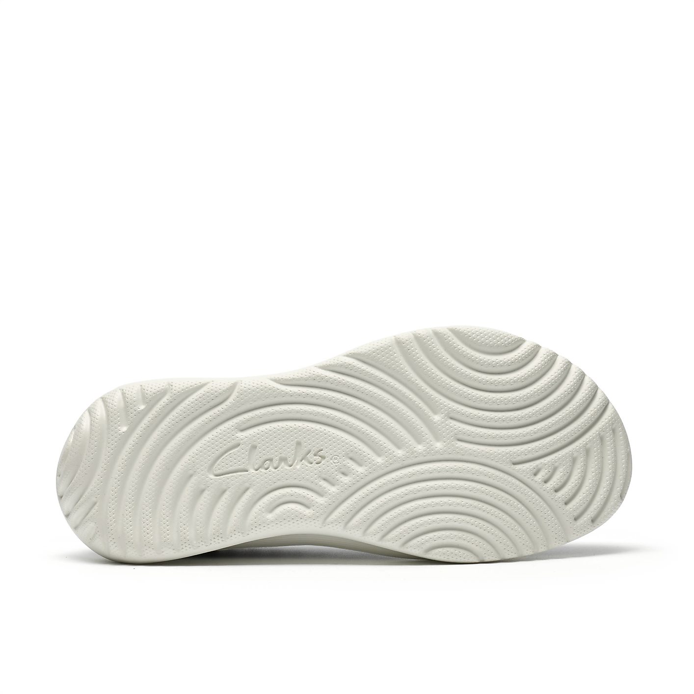 A white shoe sole with a wavy tread pattern is centered against a plain white background. Product Image 4