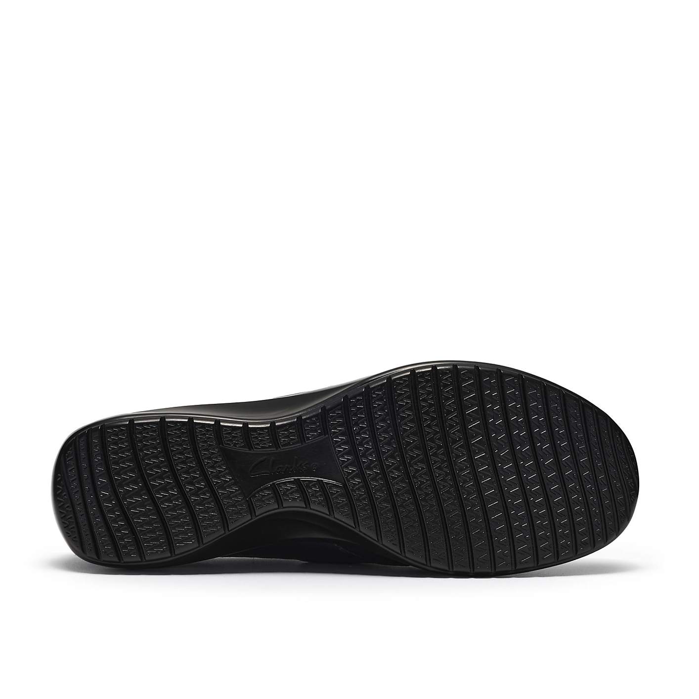 A black shoe sole with a textured grip is centered against a plain white background. Product Image 4