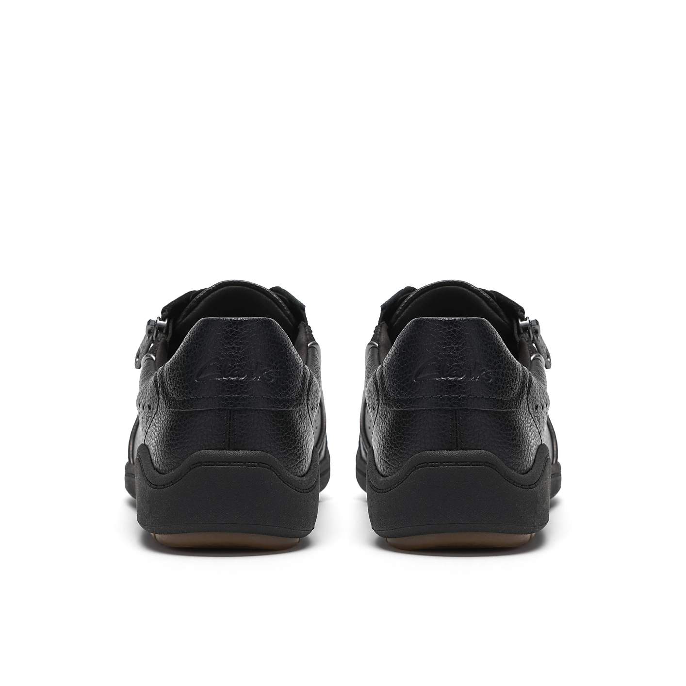 A pair of black leather shoes are positioned side-by-side against a plain white background. Product Image 2