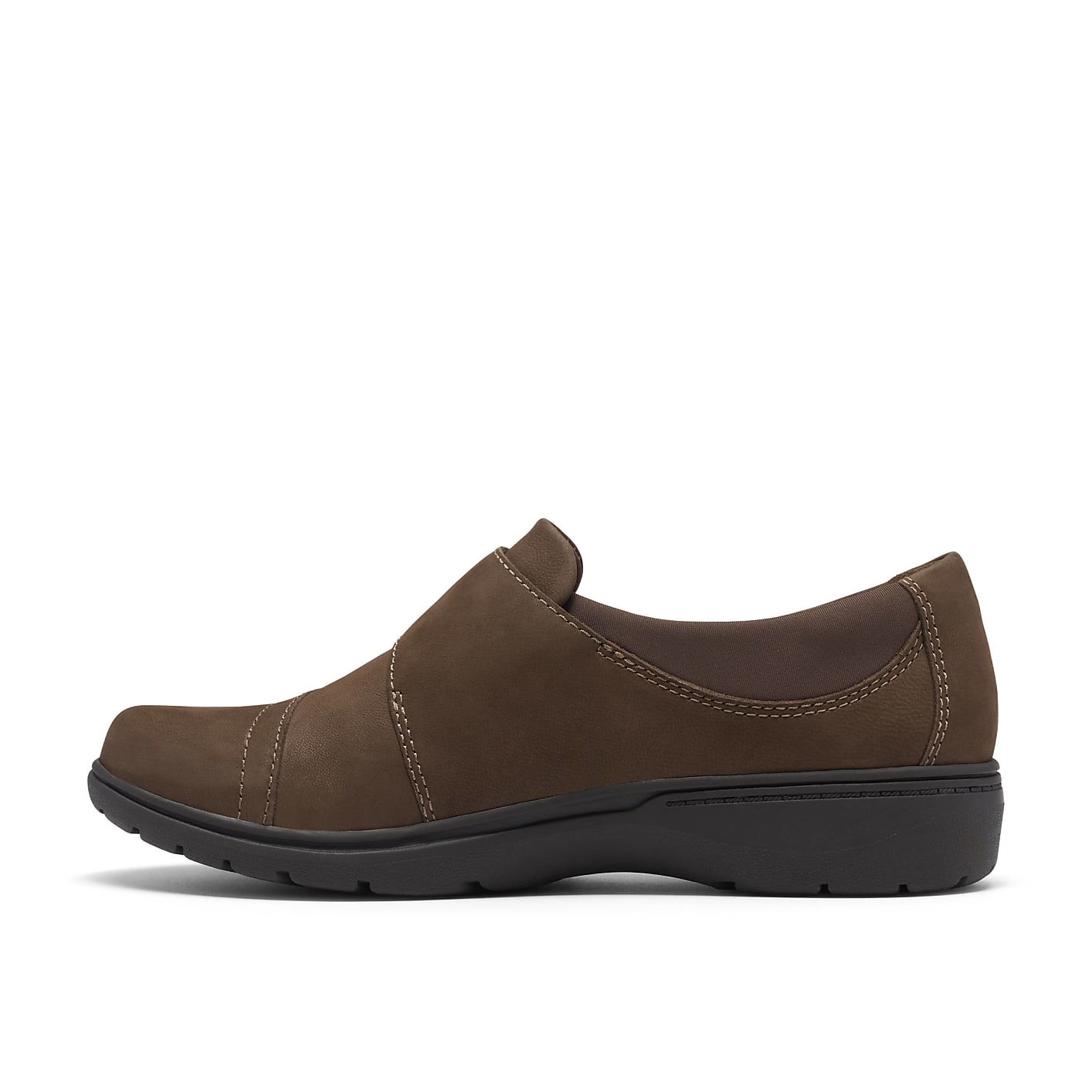 A brown slip-on shoe sits in the foreground against a plain white background. Product Image 3