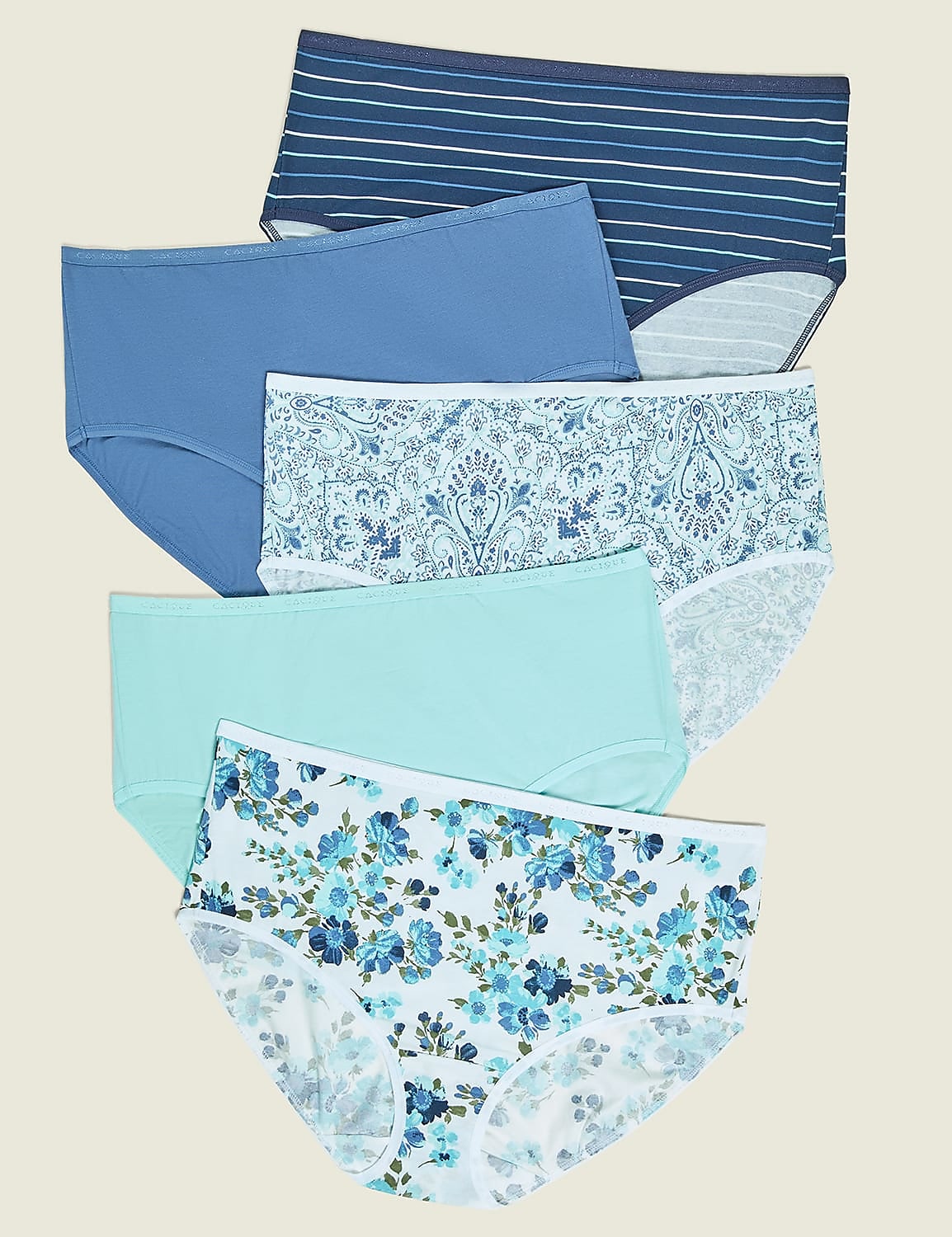 Cotton High-Leg Brief Panty - 5-Pack Product Image 1