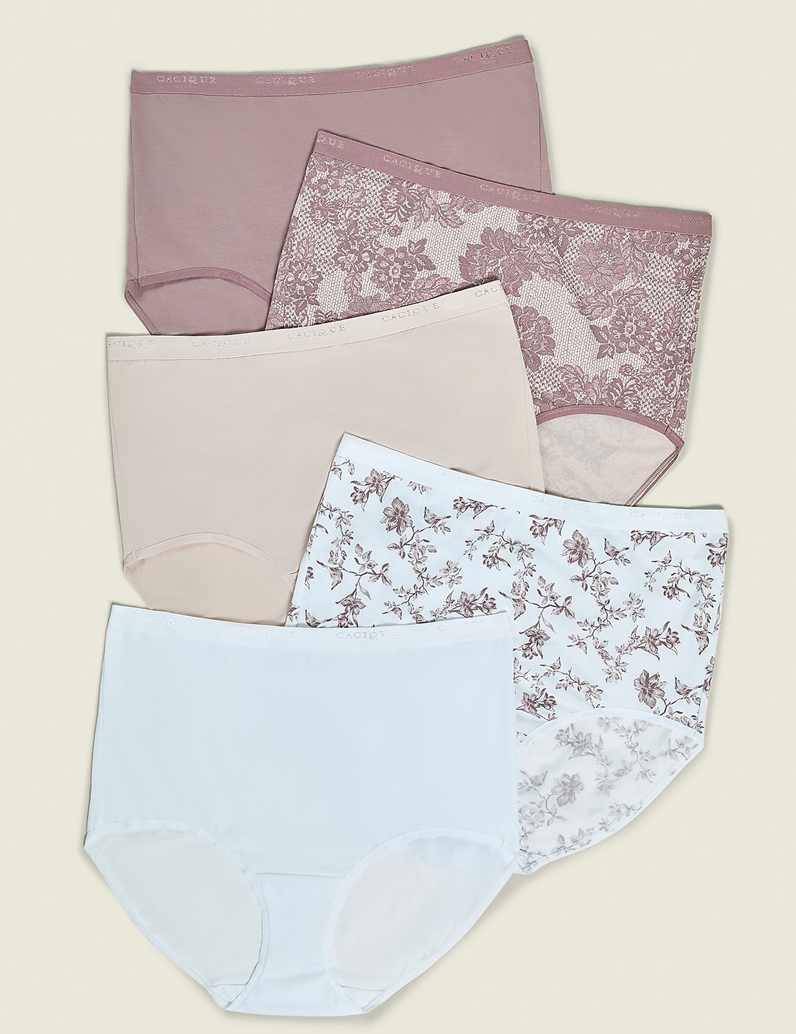 Cotton High-Waist Brief Panty - 5-Pack Product Image 1
